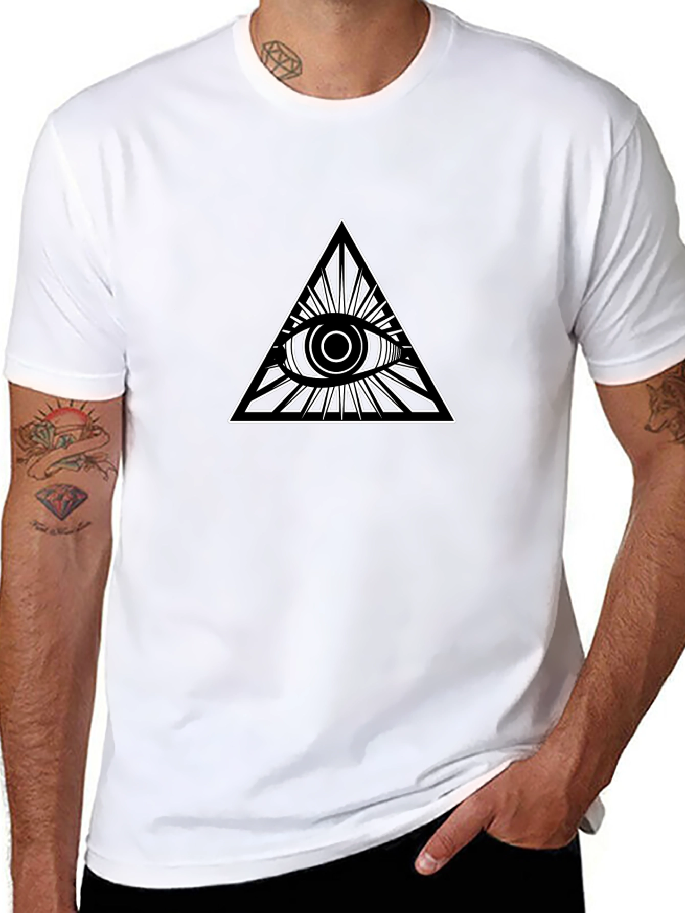 Illuminati Eye Graphic Black T-Shirt