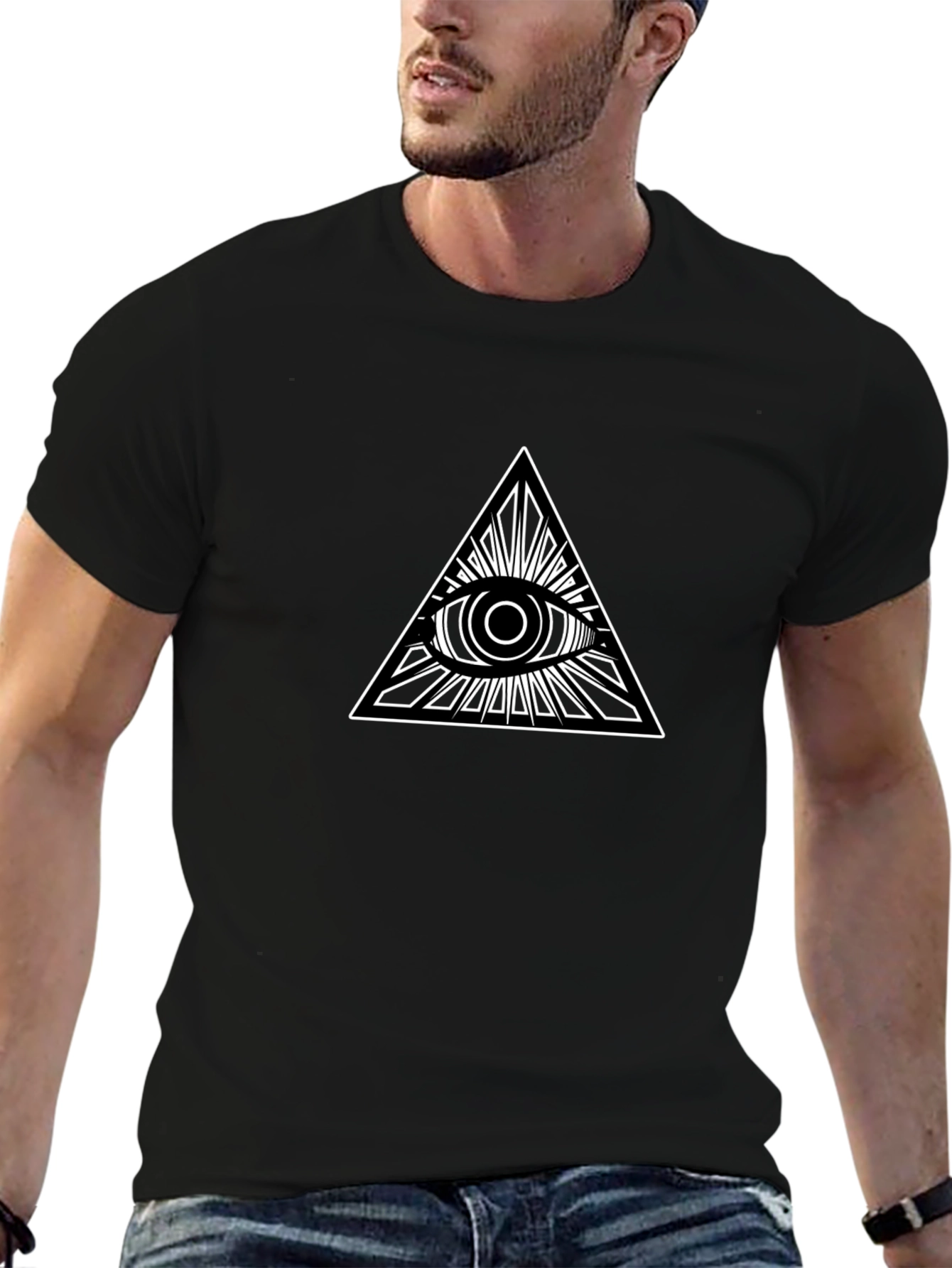 Illuminati Eye Graphic Black T-Shirt