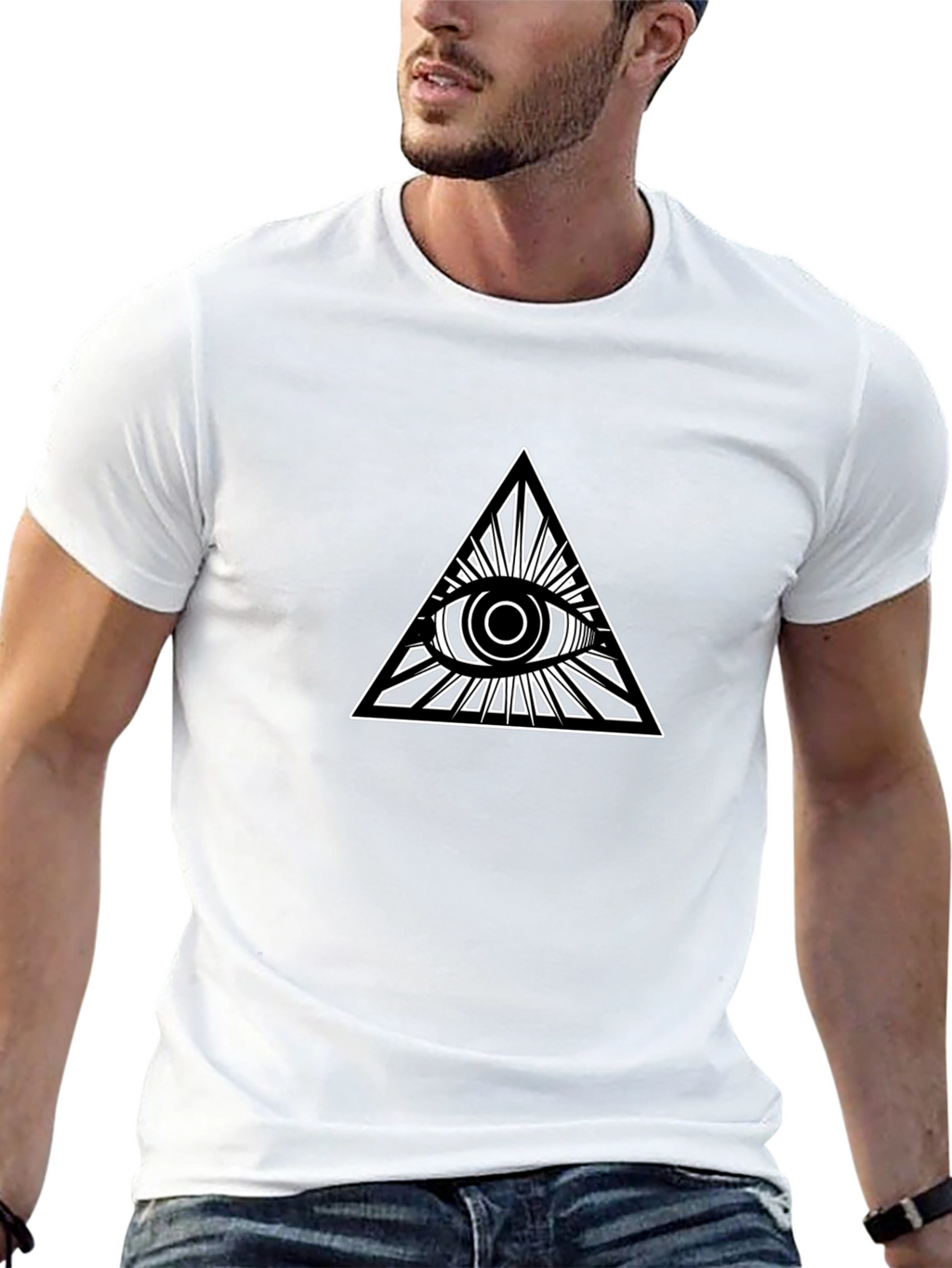 Illuminati Eye Graphic Black T-Shirt