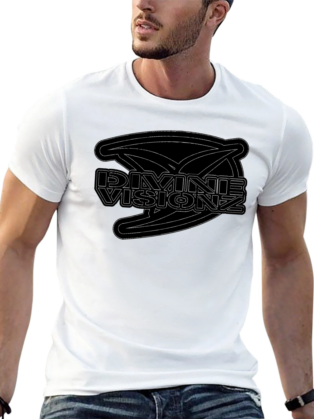 Divine Visionz Black Graphic T-Shirt
