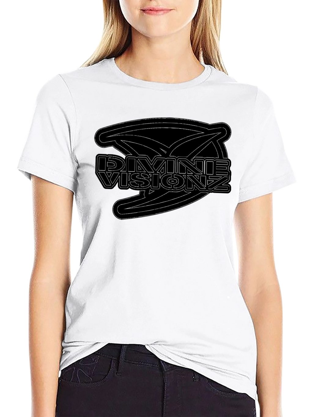 Divine Visionz Black Graphic T-Shirt