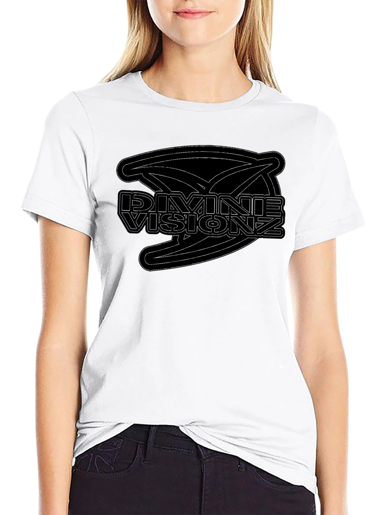Divine Visionz Black Graphic T-Shirt
