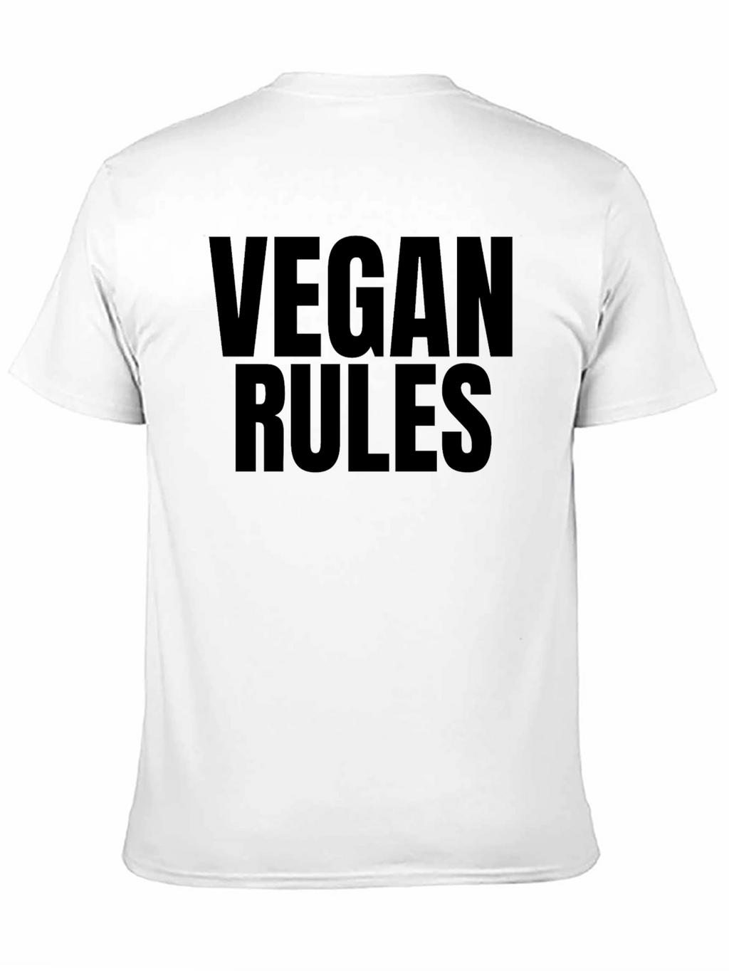 Vegan Rules Graphic T-Shirt - Bold Statement Tee