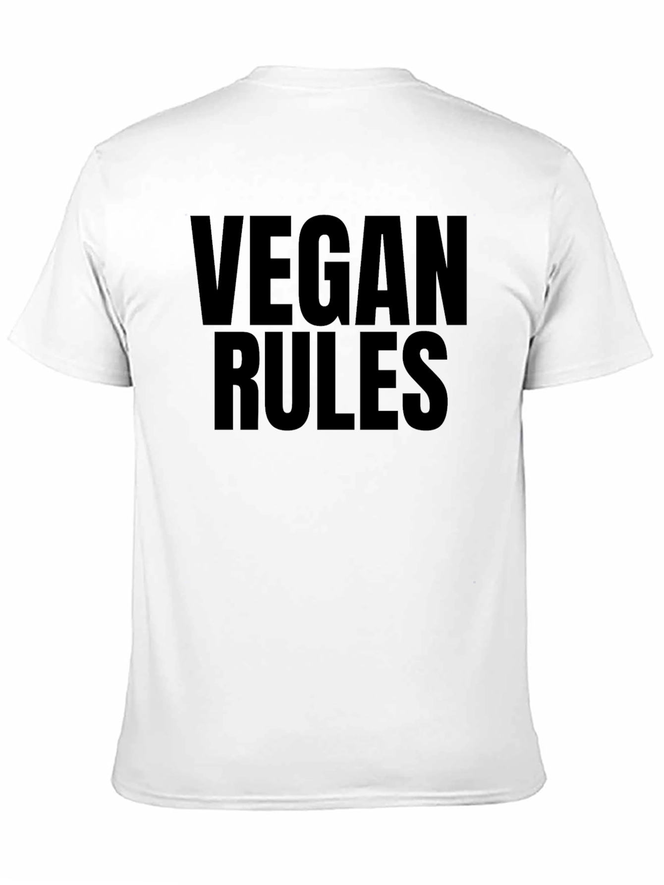 Vegan Rules Graphic T-Shirt - Bold Statement Tee