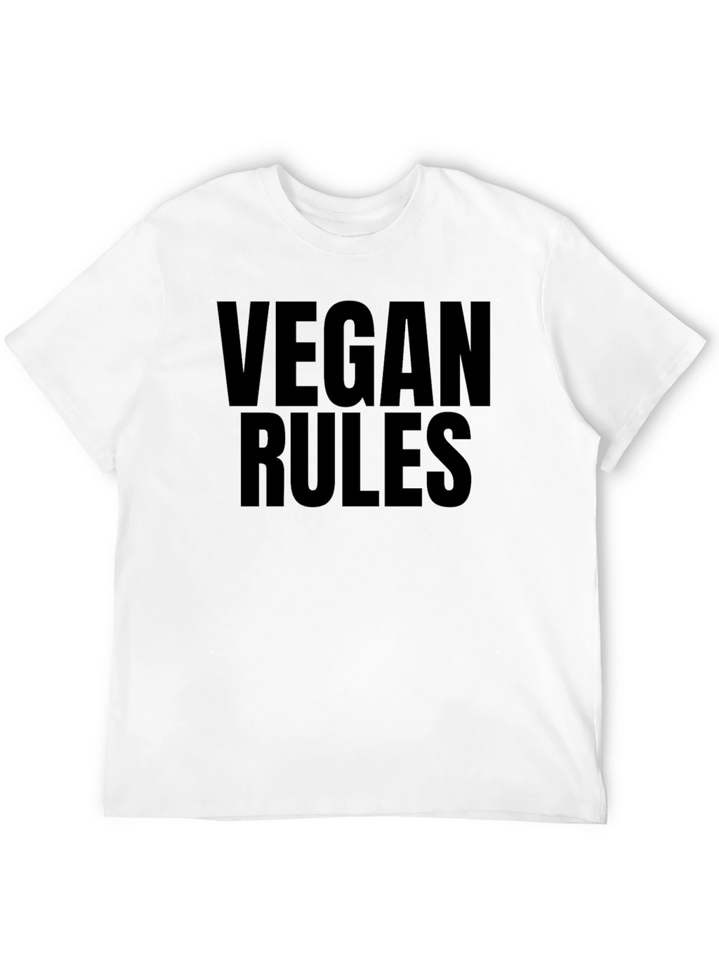 Vegan Rules Graphic T-Shirt - Bold Statement Tee
