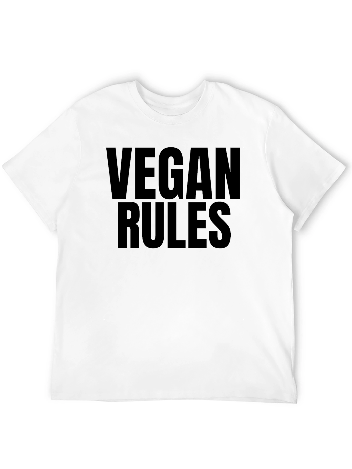Vegan Rules Graphic T-Shirt - Bold Statement Tee