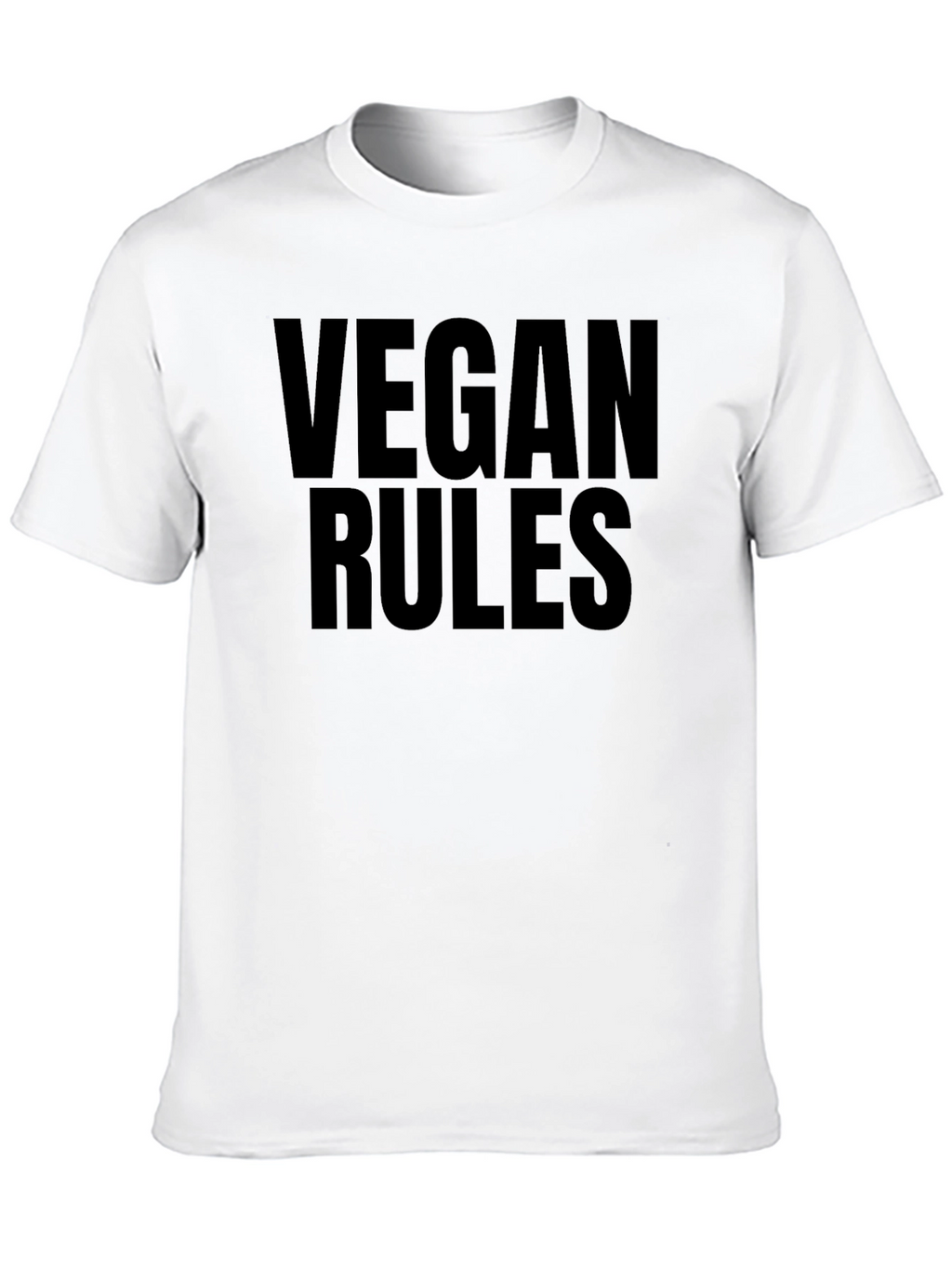 Vegan Rules Graphic T-Shirt - Bold Statement Tee