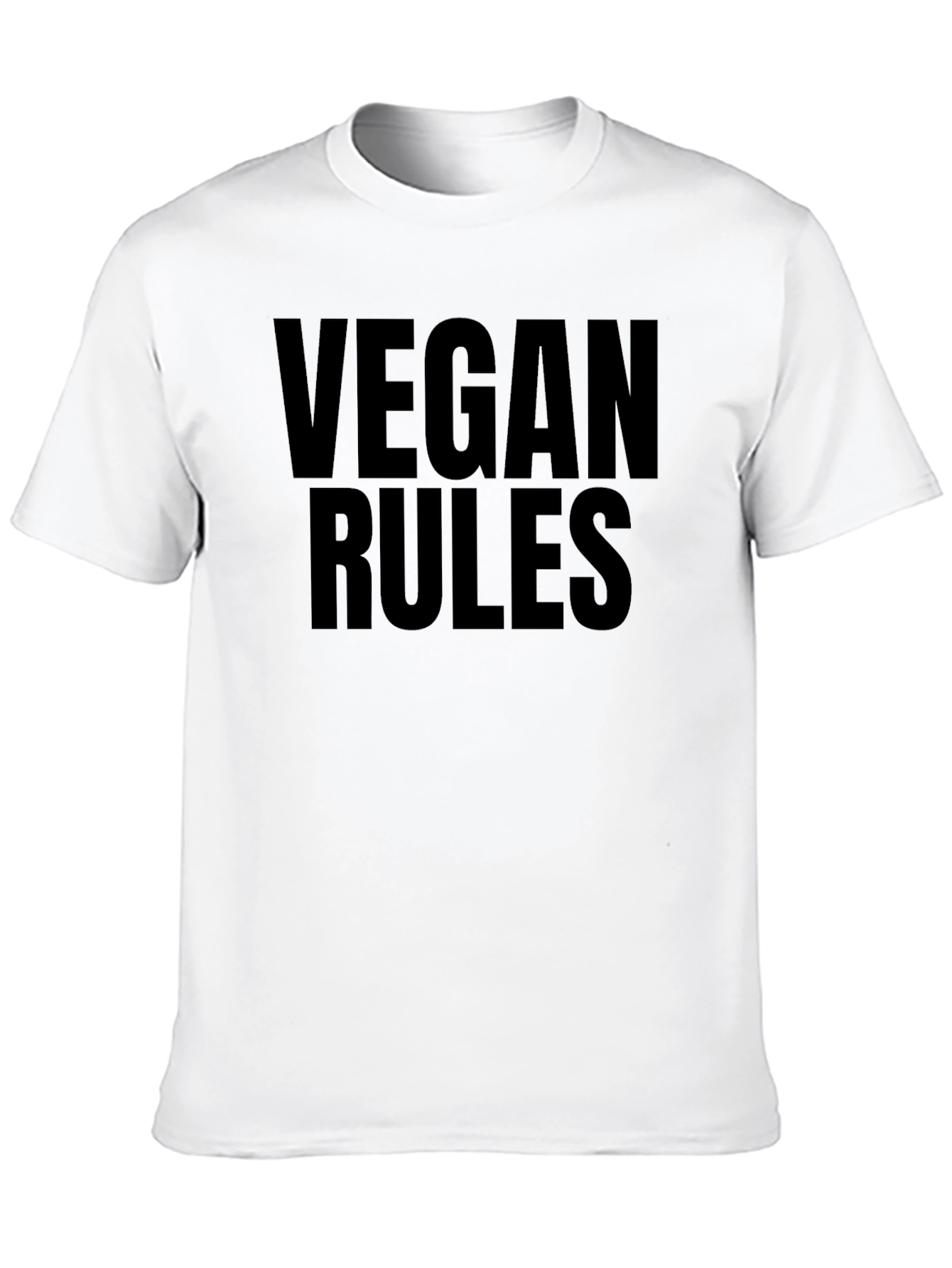 Vegan Rules Graphic T-Shirt - Bold Statement Tee