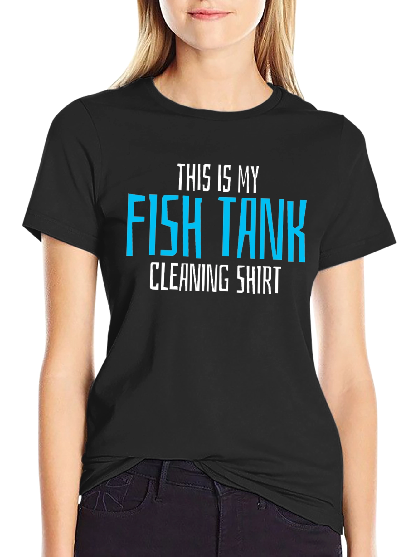 Funny Fish Tank Cleaning Shirt - Mens Black Tee