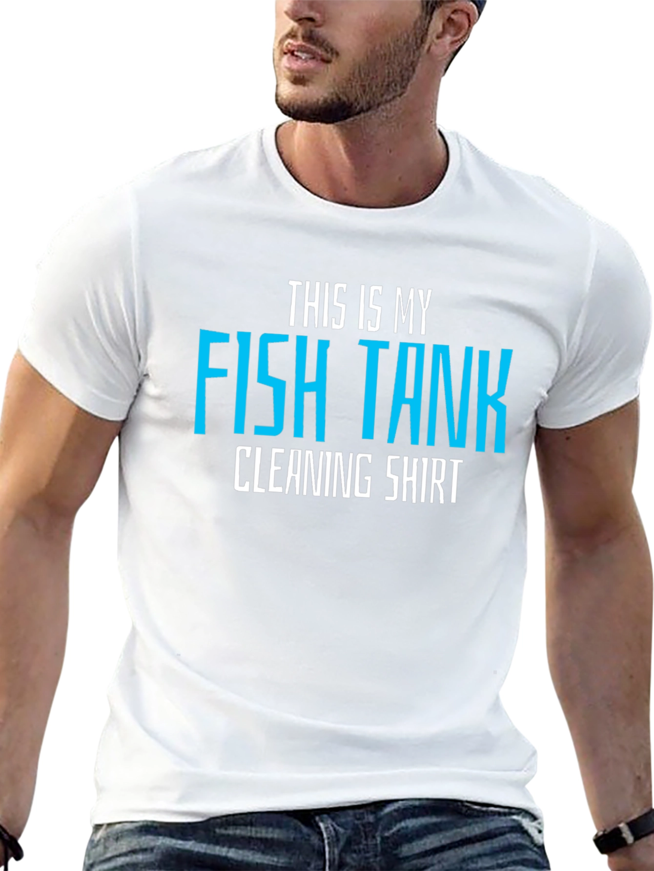 Funny Fish Tank Cleaning Shirt - Mens Black Tee