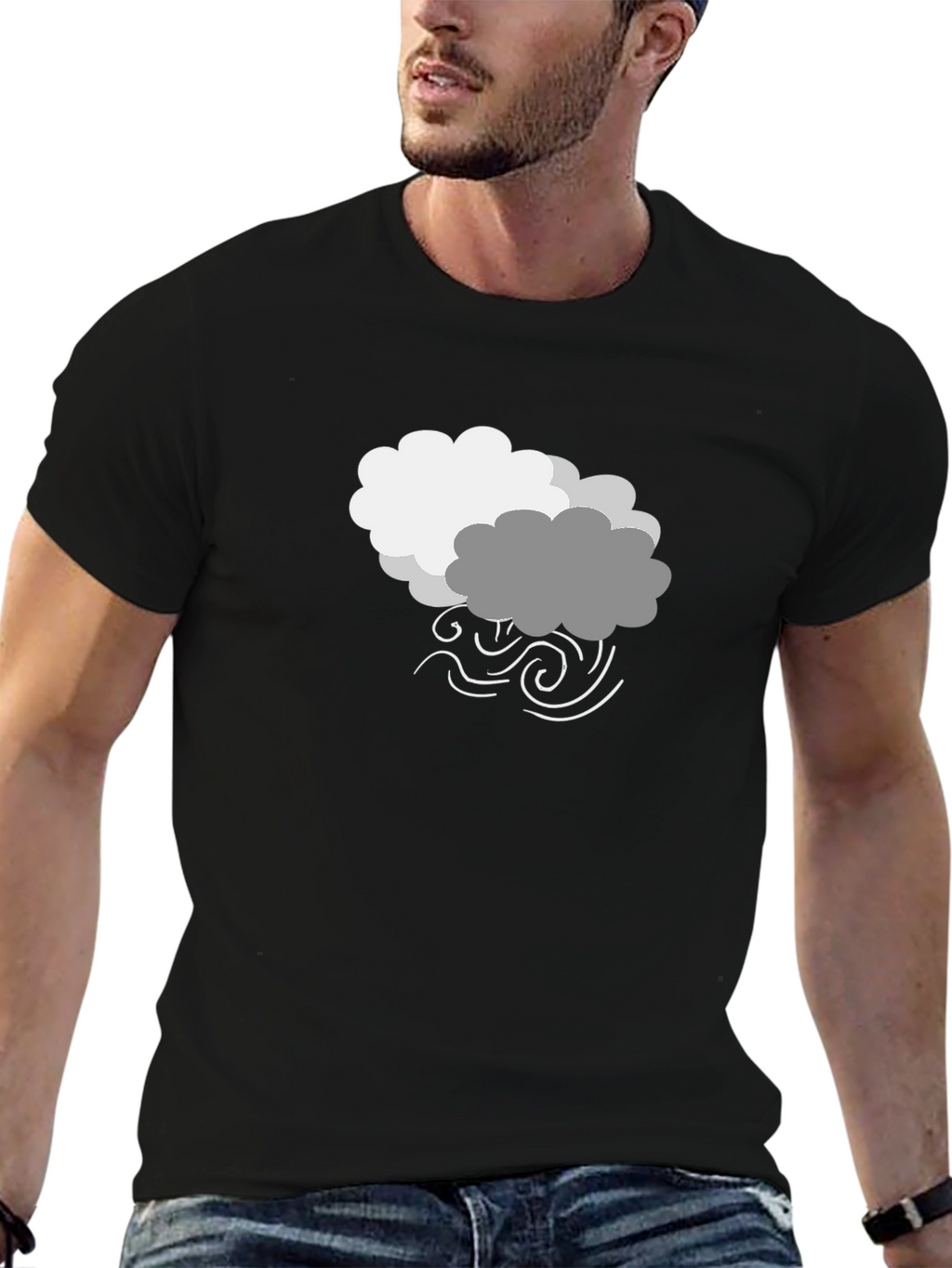 Stormy Weather Graphic Tee - Black Cotton