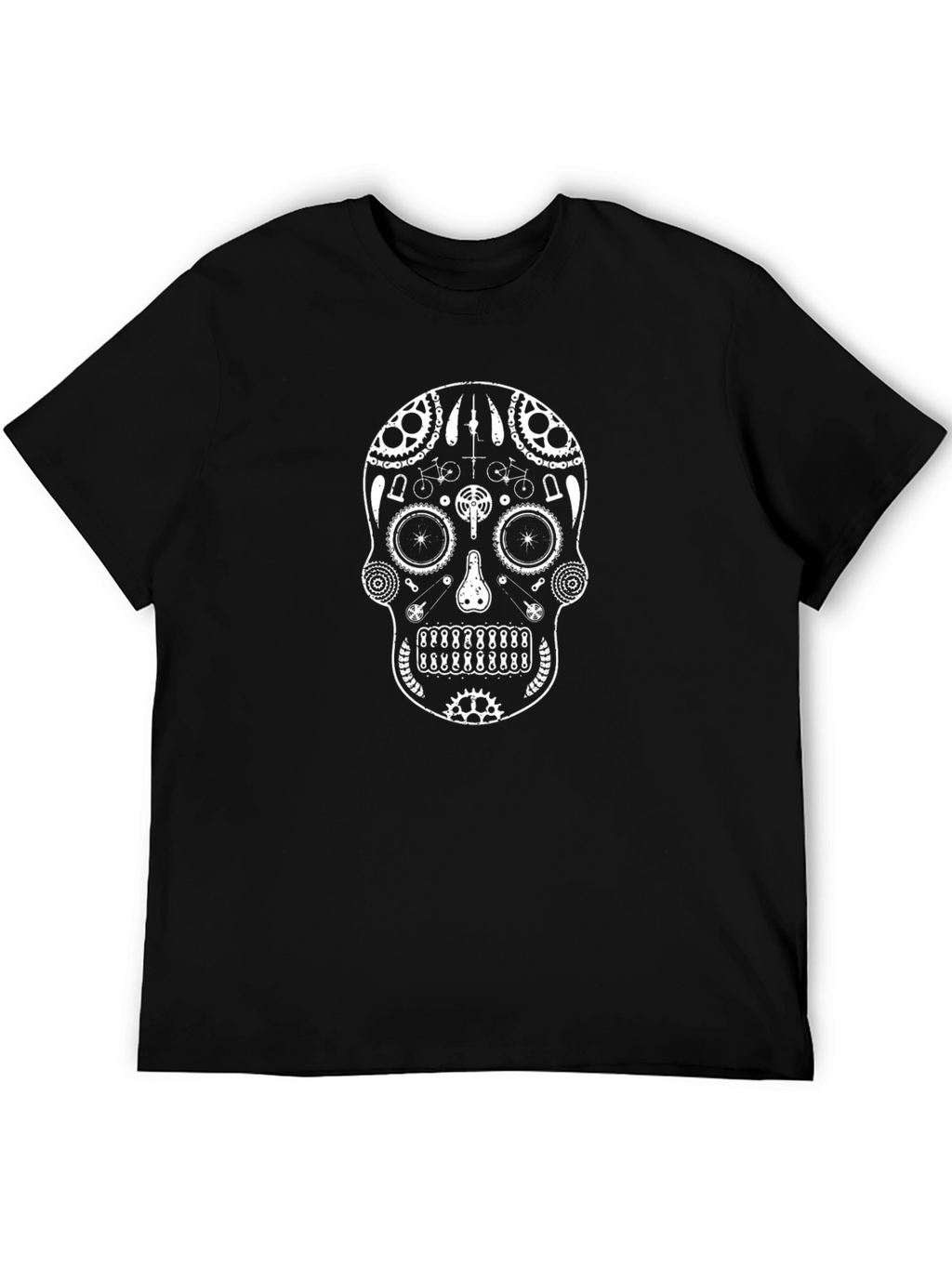 Black Biker Skull T-Shirt - Unique Design