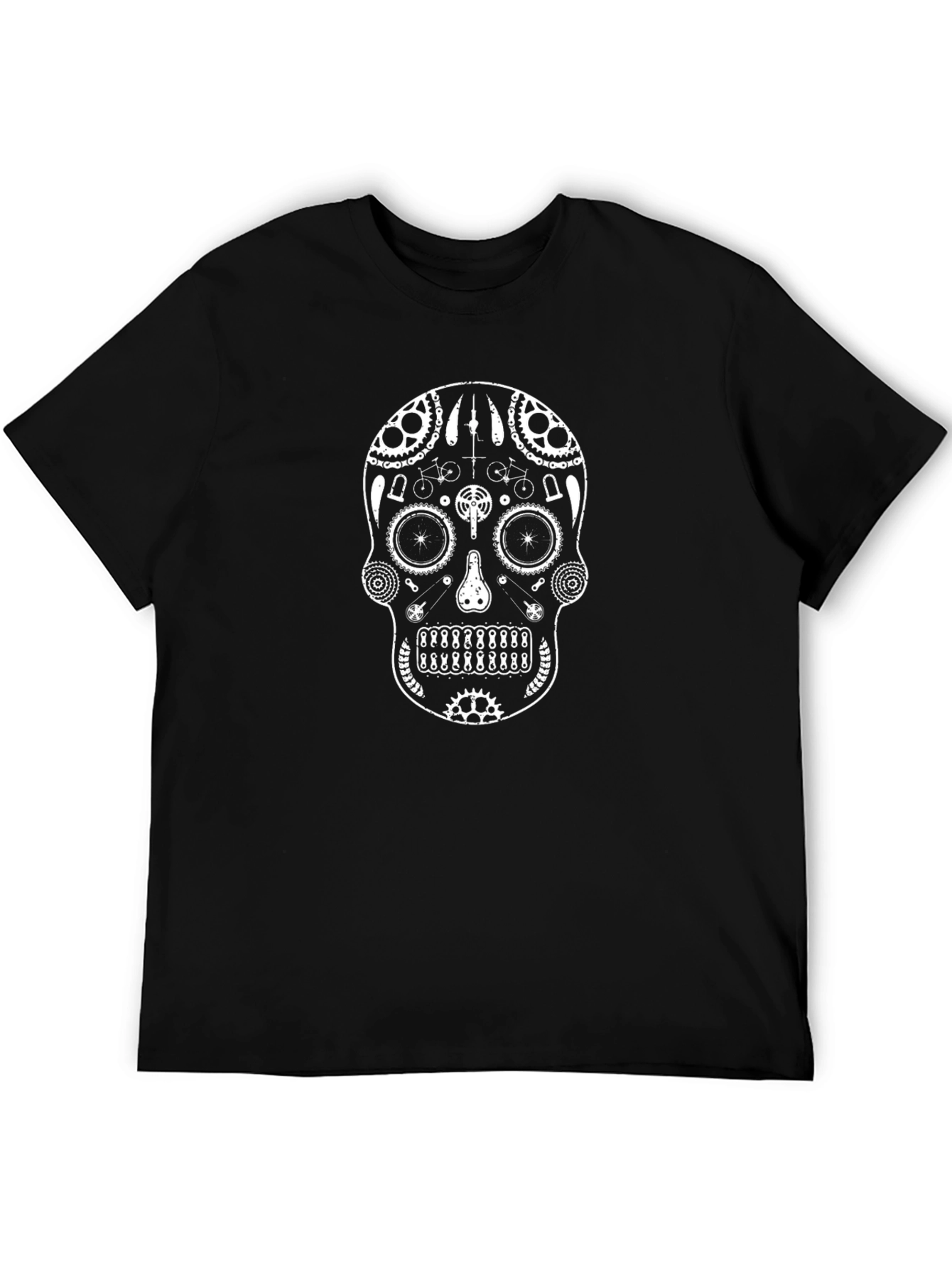 Black Biker Skull T-Shirt - Unique Design