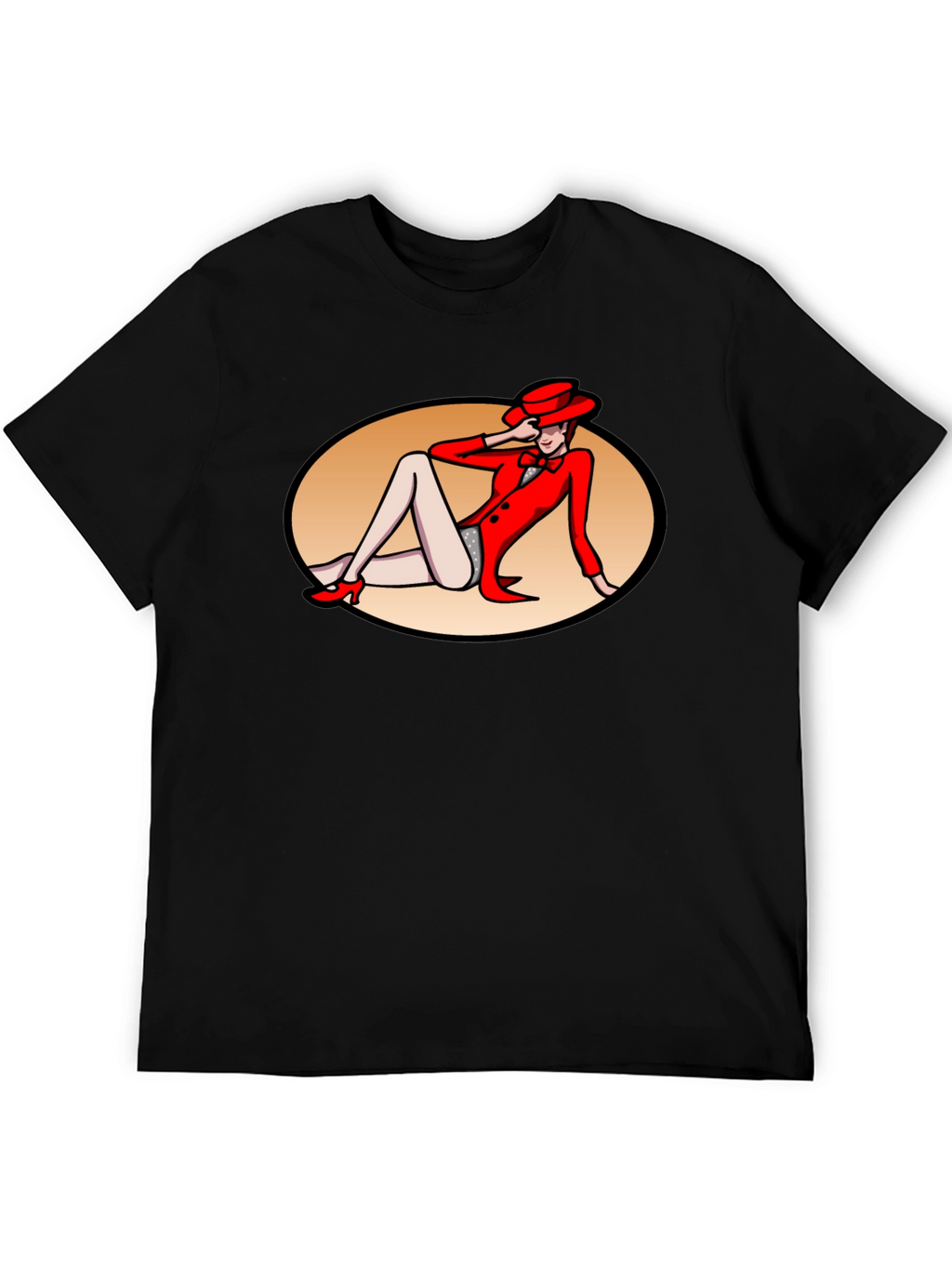 Retro Cabaret Girl Graphic T-Shirt