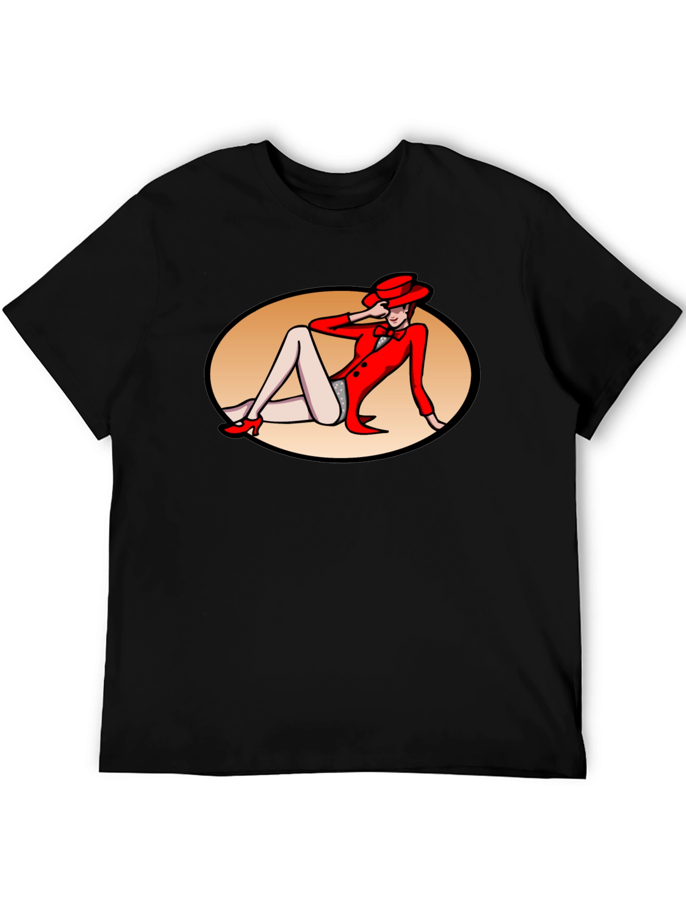 Retro Cabaret Girl Graphic T-Shirt