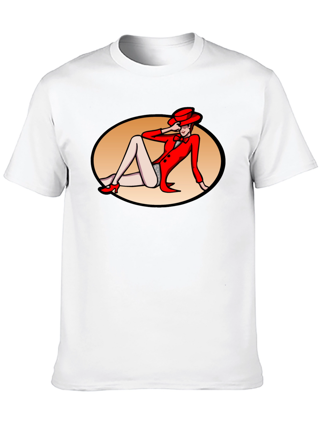 Retro Cabaret Girl Graphic T-Shirt