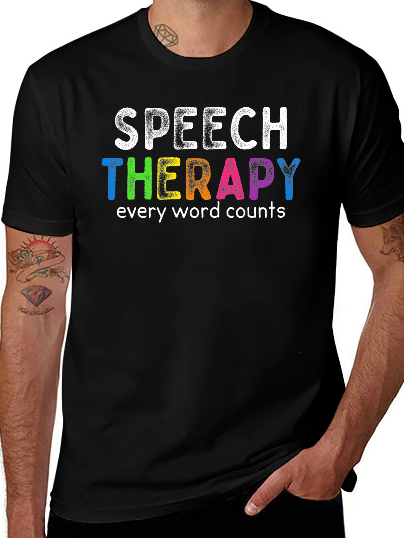 Speech Therapy T-Shirt: Every Word Counts - Colorful Design
