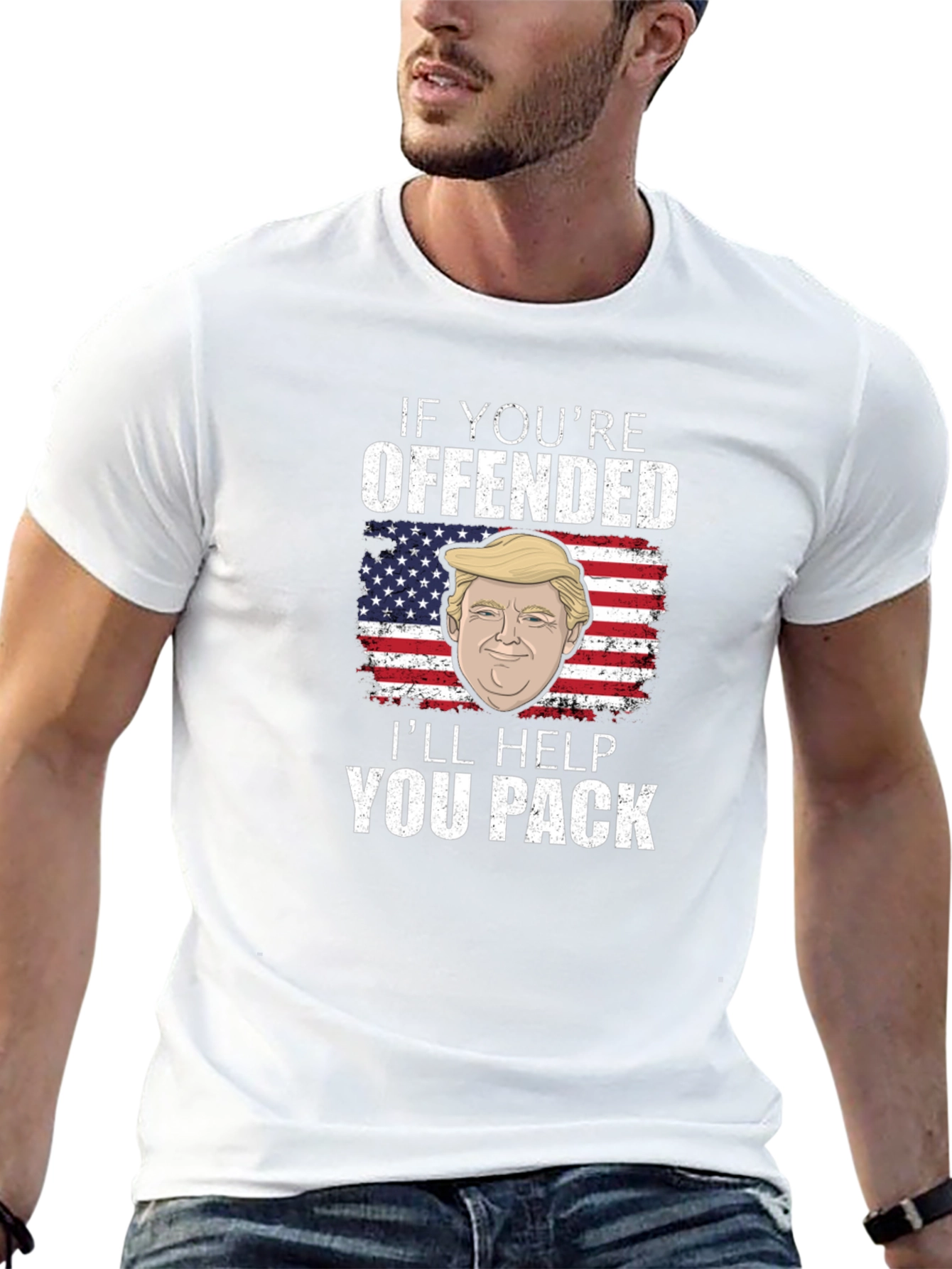 Offended? Ill Help You Pack - Trump T-Shirt