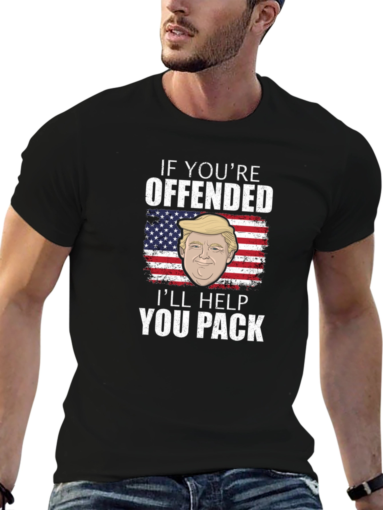 Offended? Ill Help You Pack - Trump T-Shirt