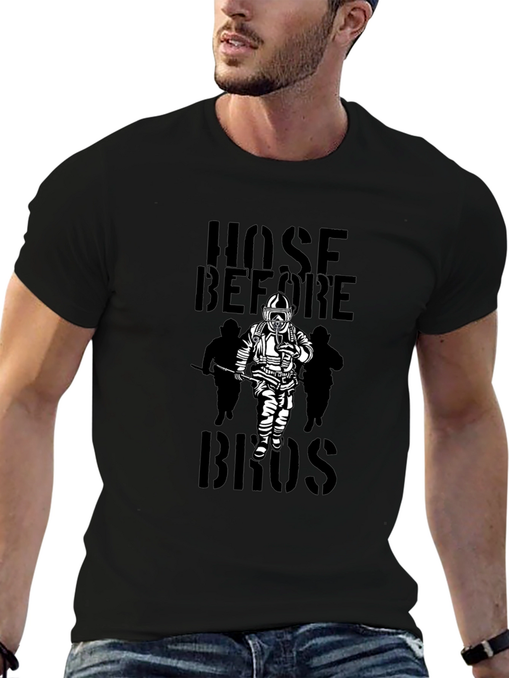 Hose Before Bros Firefighter T-Shirt