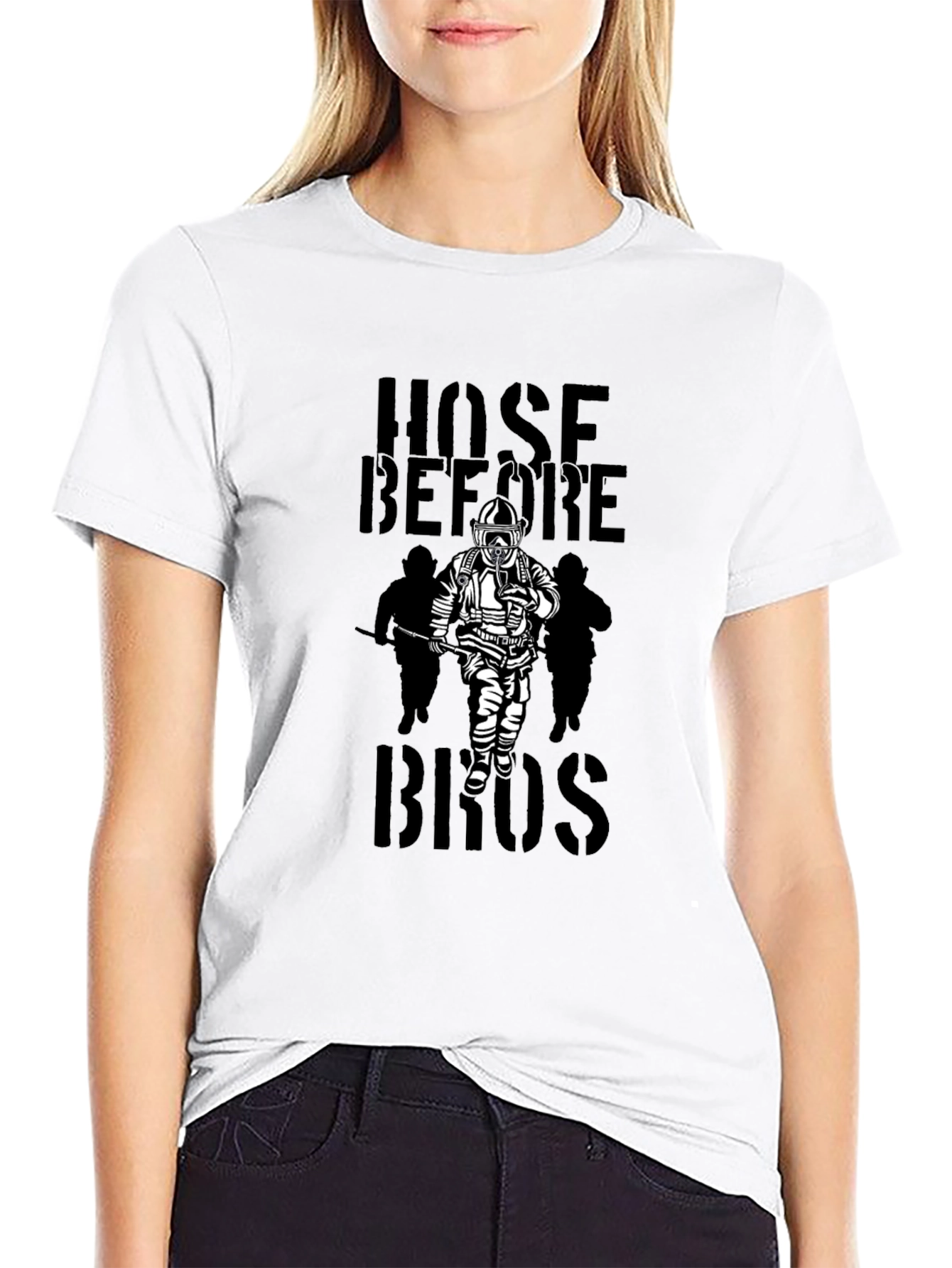 Hose Before Bros Firefighter T-Shirt
