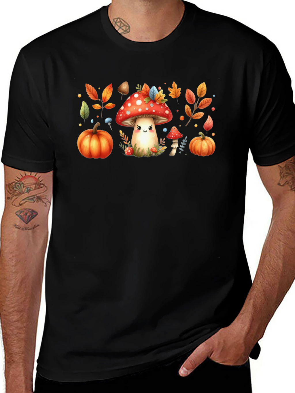 Fall Harvest Mushroom Graphic Tee
