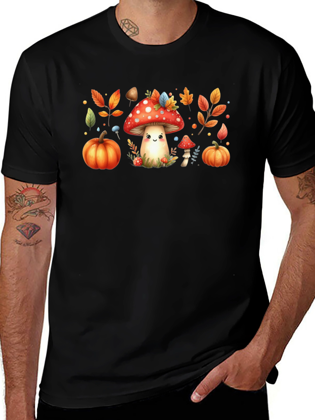 Fall Harvest Mushroom Graphic Tee