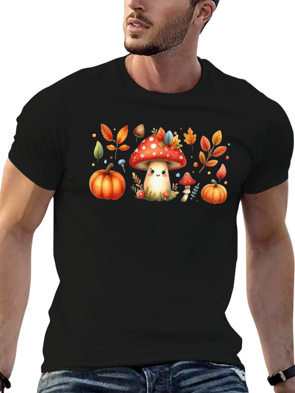 Fall Harvest Mushroom Graphic Tee