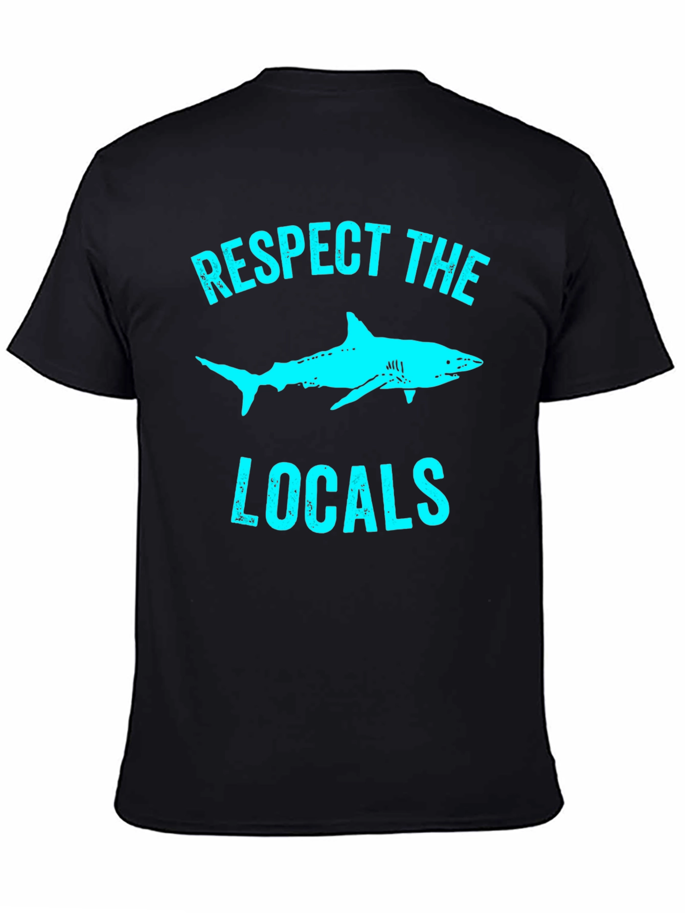 Respect the Locals Shark Graphic Tee - Black