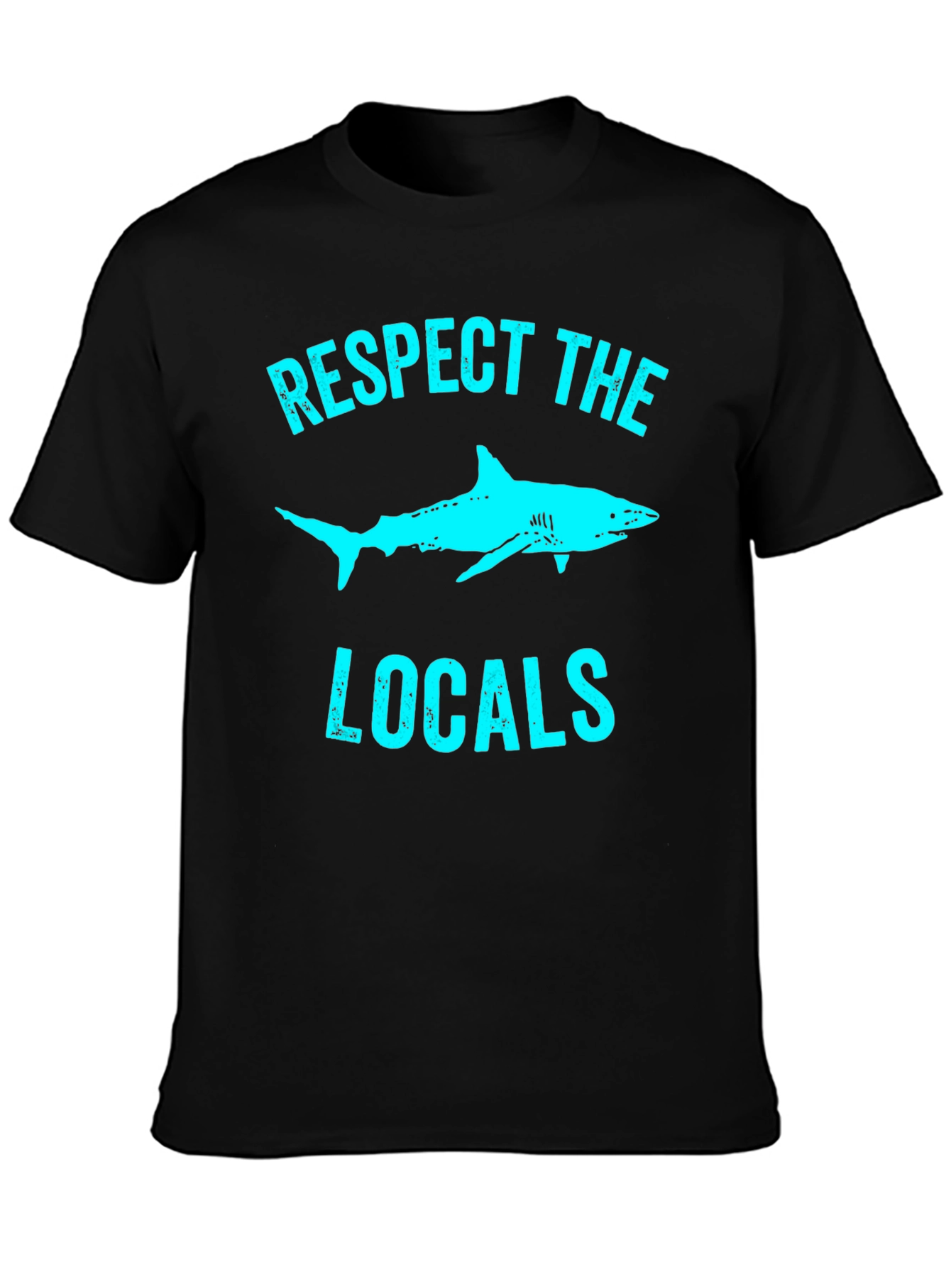 Respect the Locals Shark Graphic Tee - Black