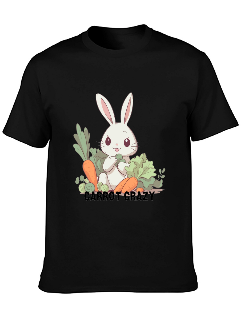Carrot Crazy Rabbit Graphic T-Shirt