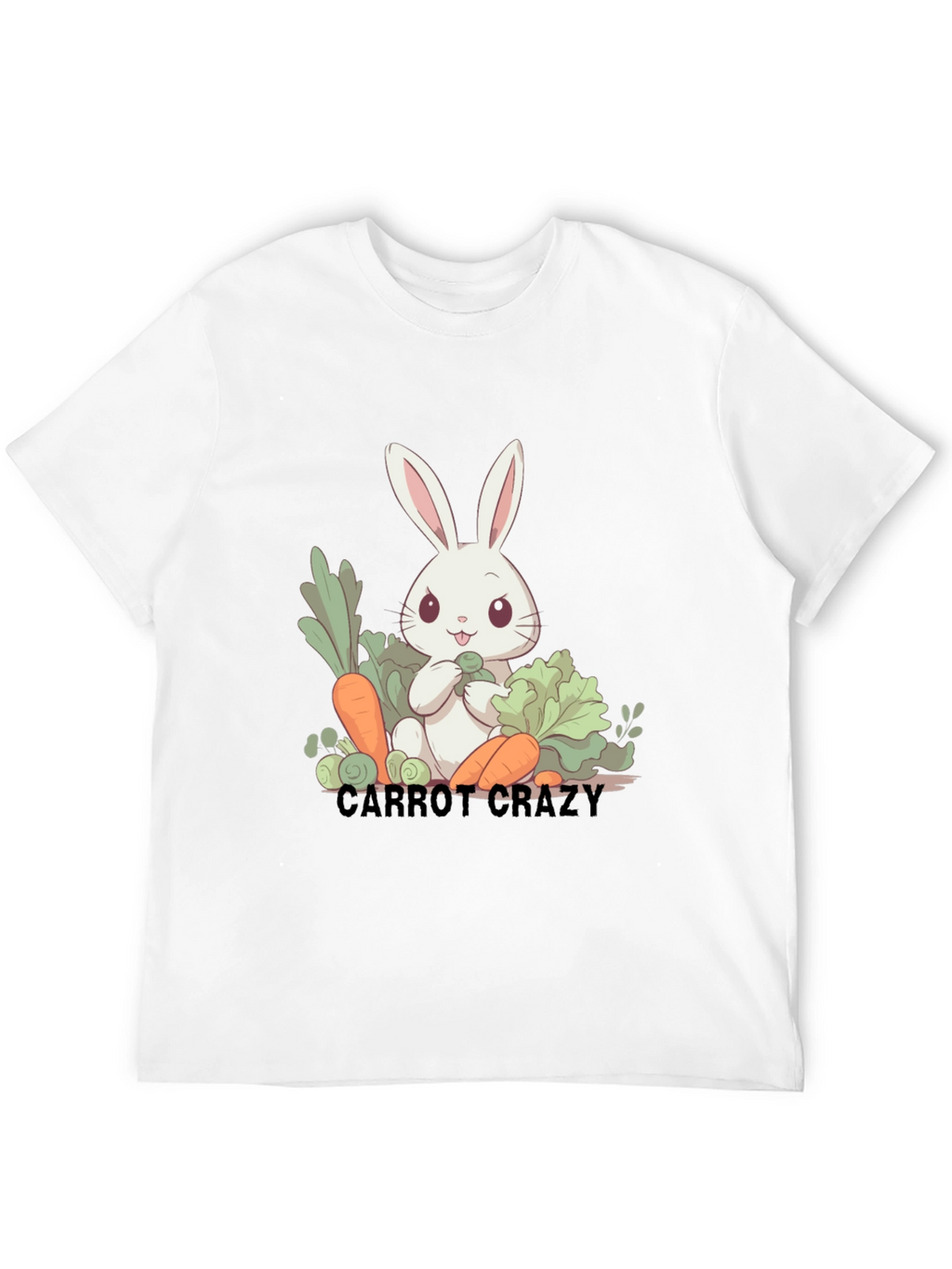 Carrot Crazy Rabbit Graphic T-Shirt