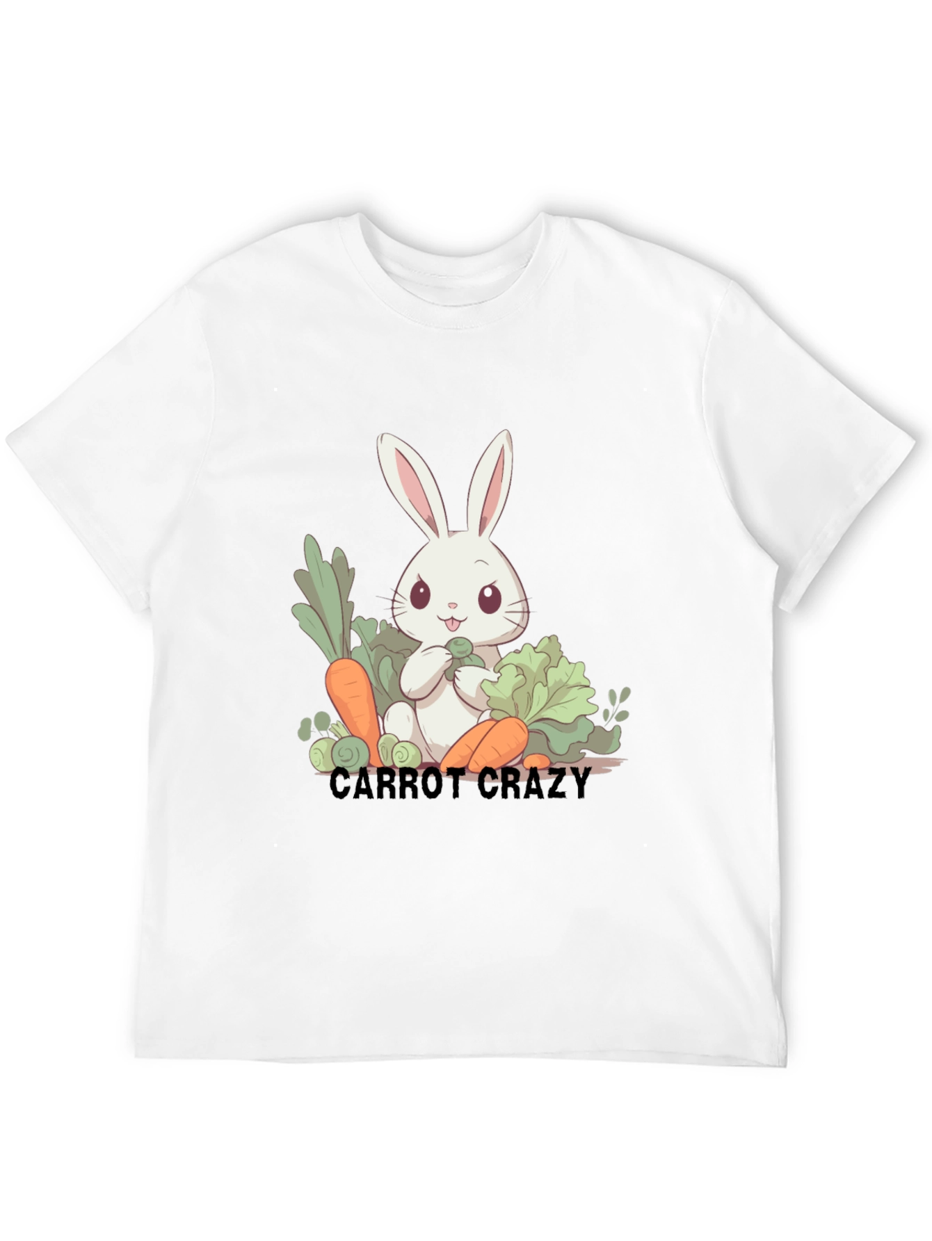 Carrot Crazy Rabbit Graphic T-Shirt