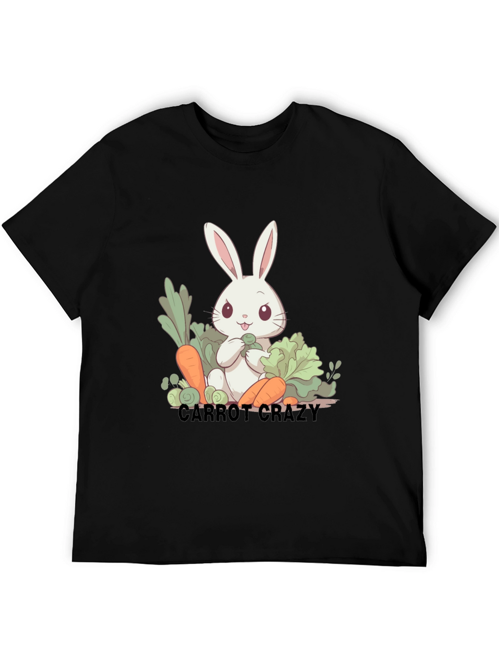 Carrot Crazy Rabbit Graphic T-Shirt