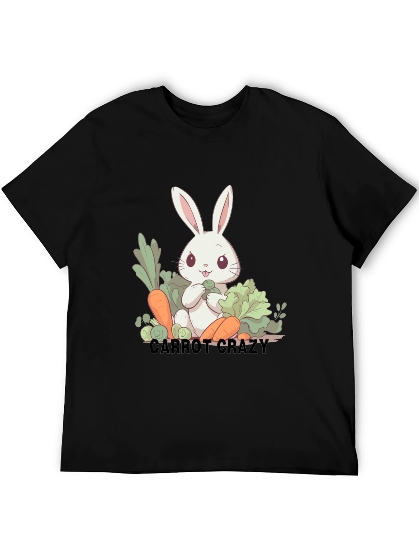Carrot Crazy Rabbit Graphic T-Shirt
