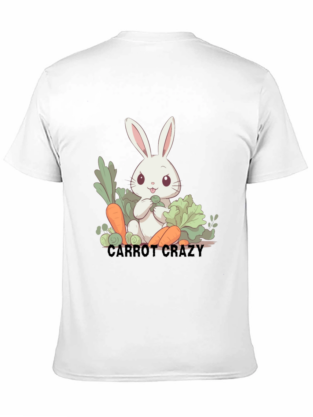 Carrot Crazy Rabbit Graphic T-Shirt