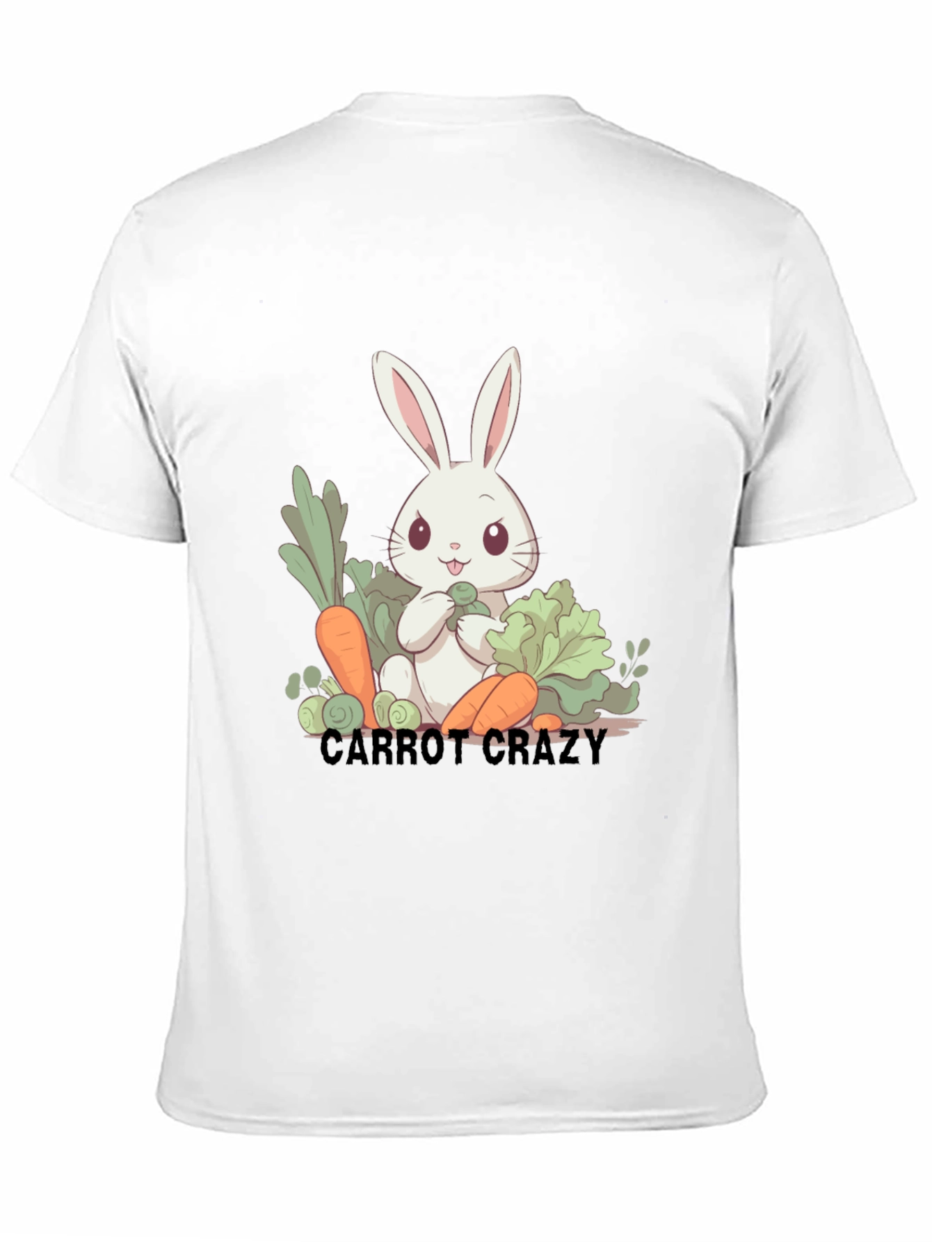 Carrot Crazy Rabbit Graphic T-Shirt