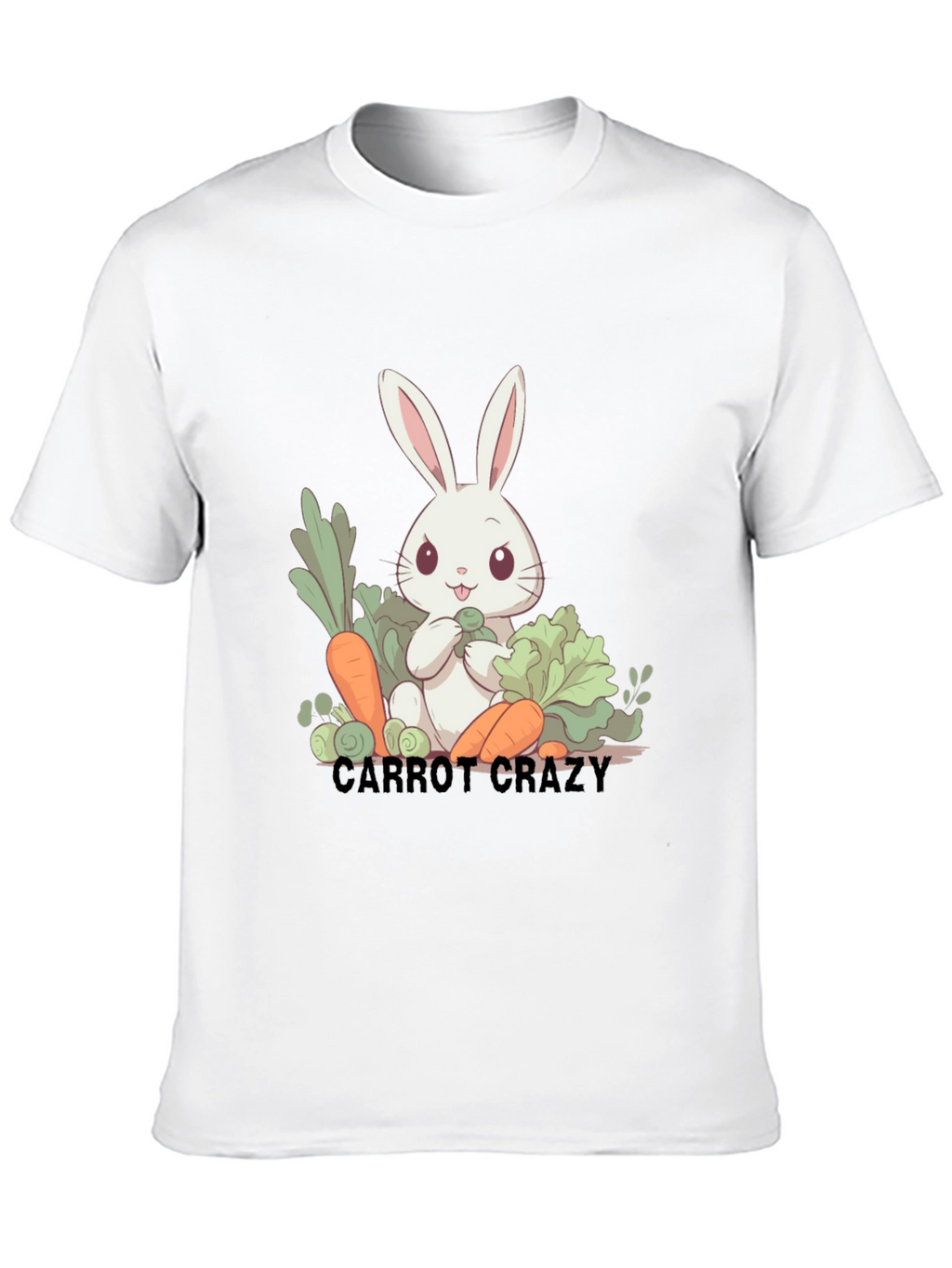 Carrot Crazy Rabbit Graphic T-Shirt