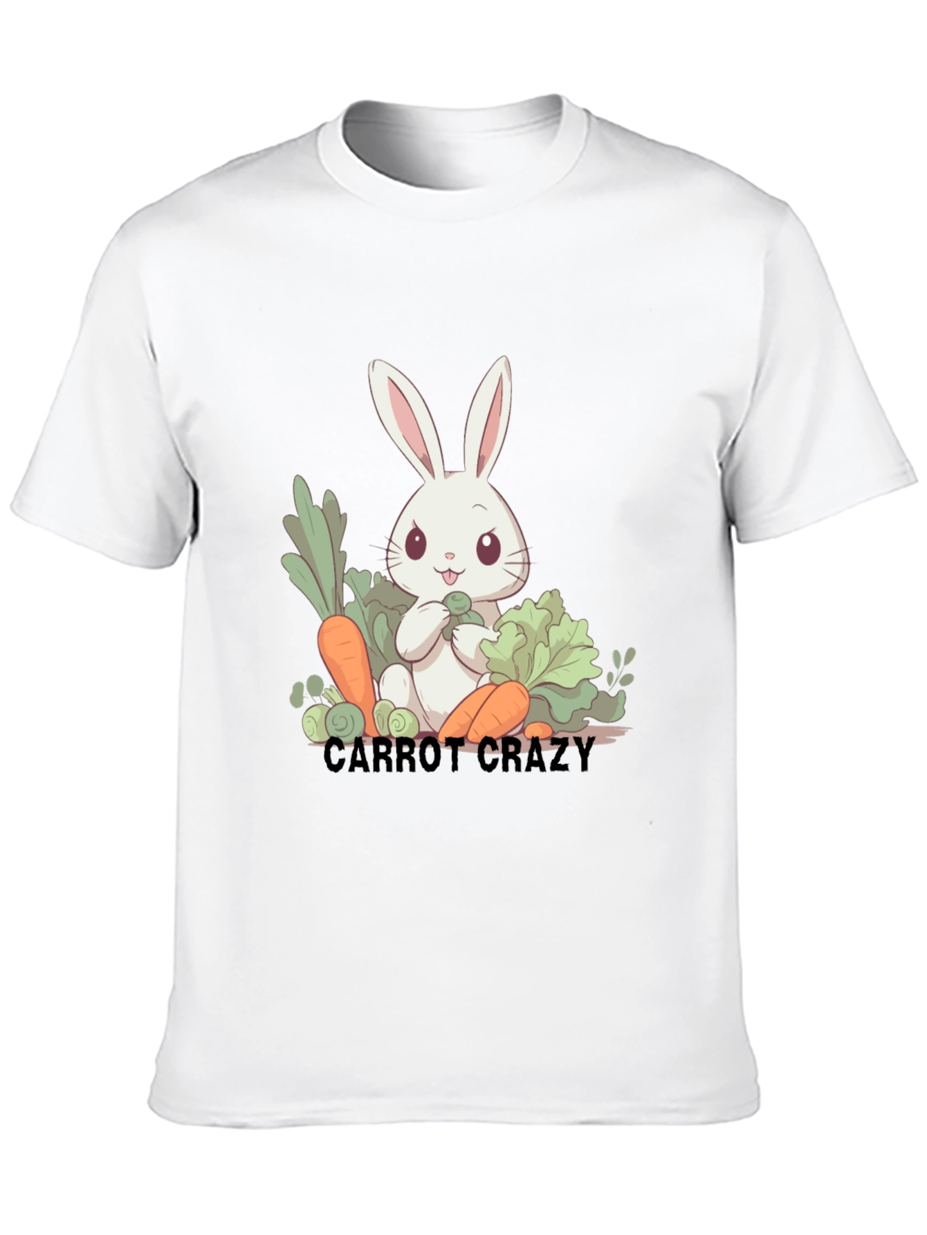 Carrot Crazy Rabbit Graphic T-Shirt