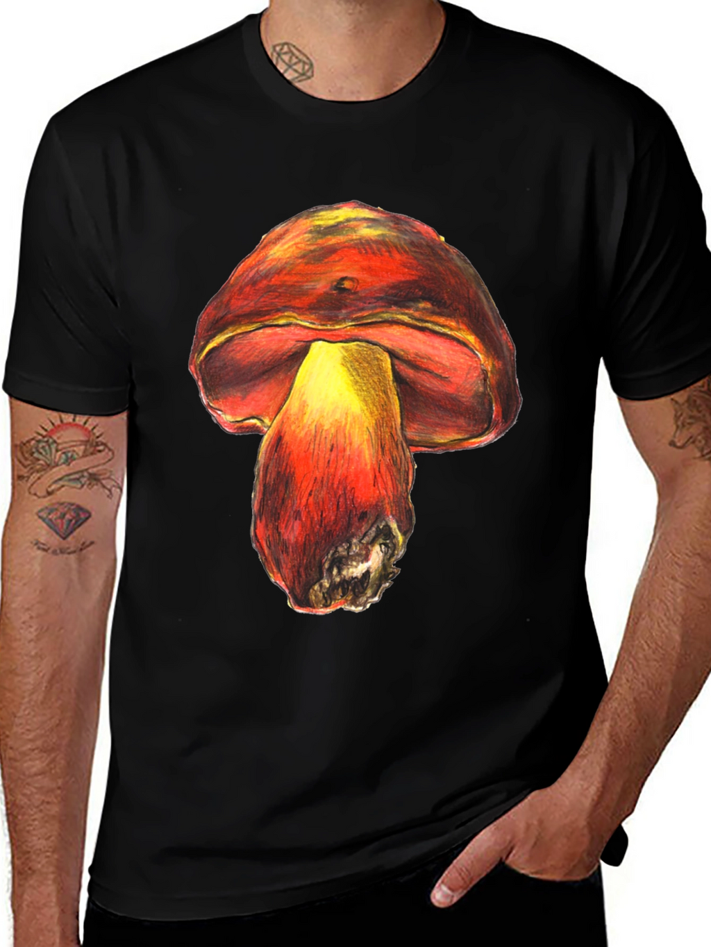 Mushroom Graphic Tee - Unique Unisex Design