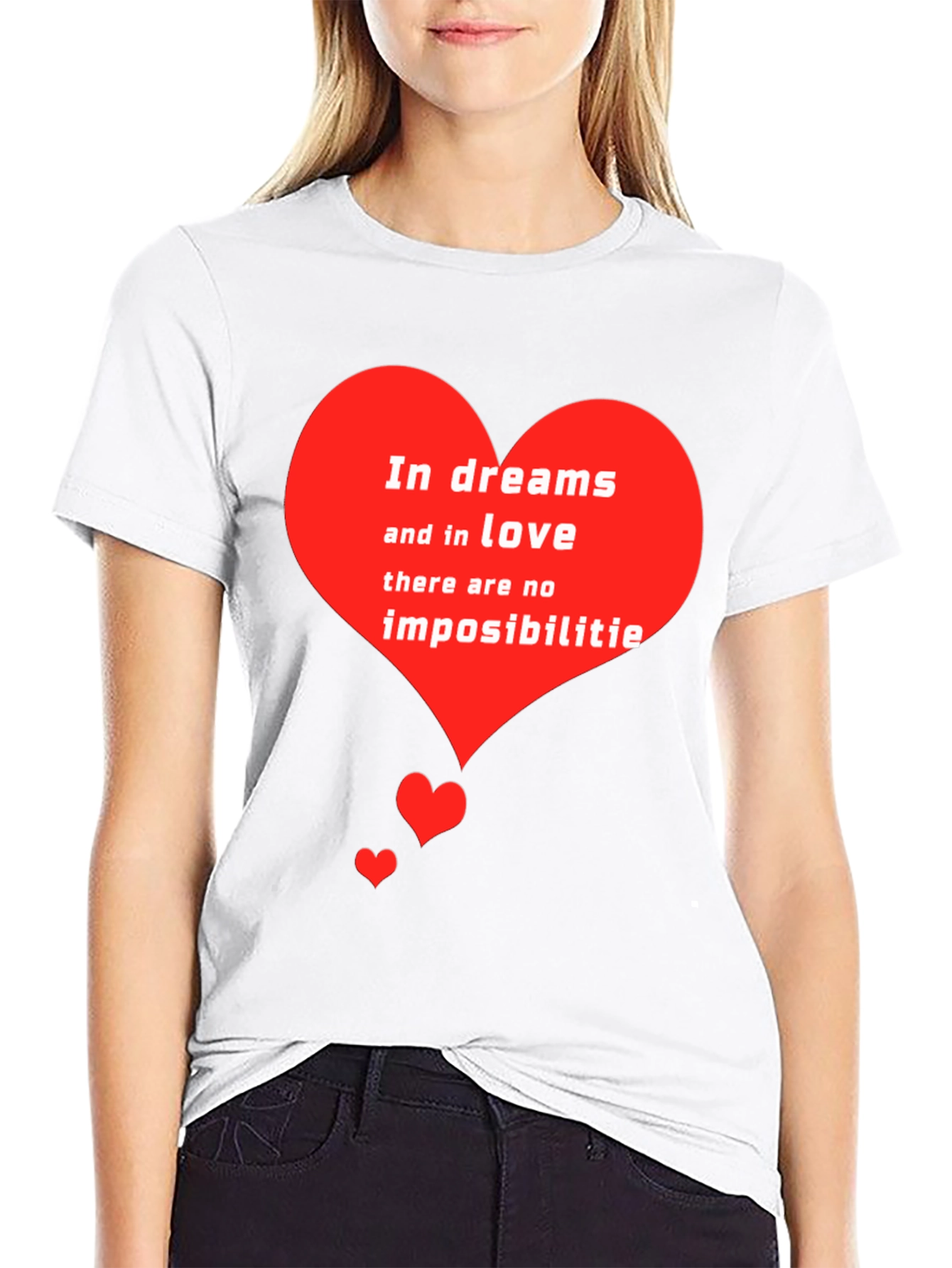 Romantic Heart T-Shirt - Dreams and Love Tee