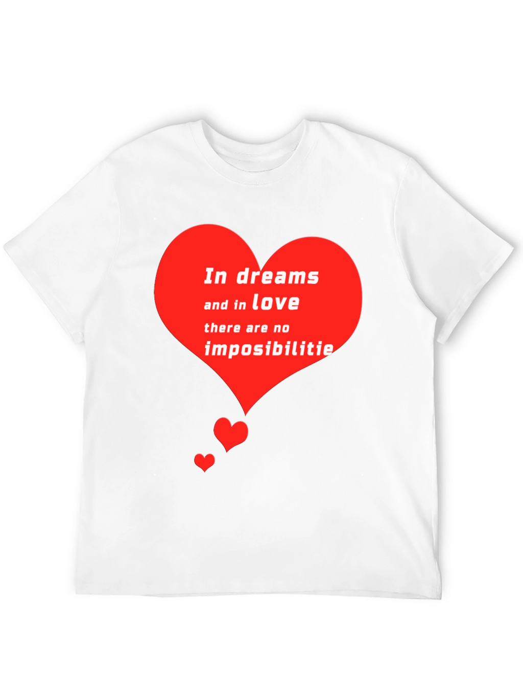 Romantic Heart T-Shirt - Dreams and Love Tee