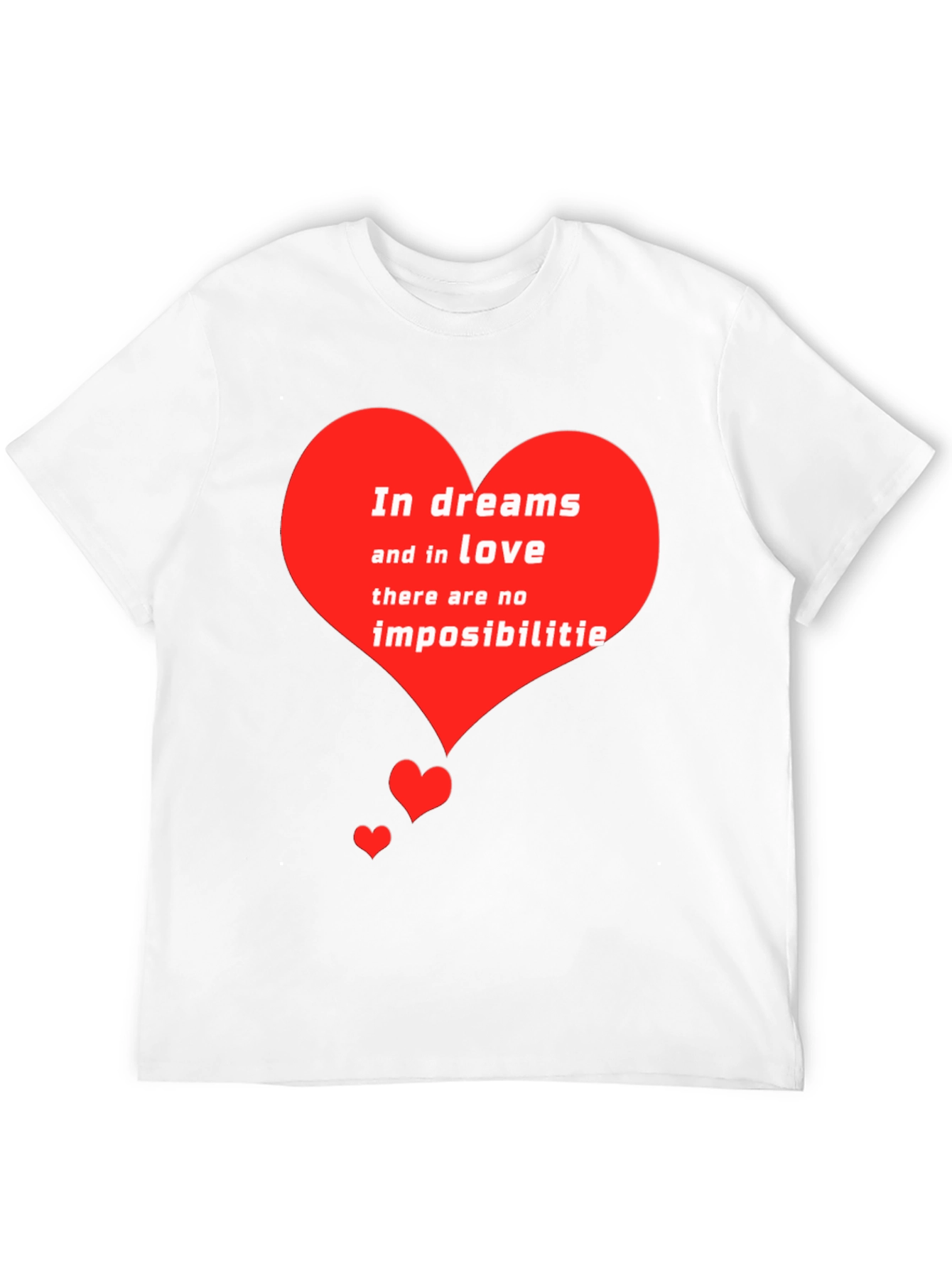 Romantic Heart T-Shirt - Dreams and Love Tee