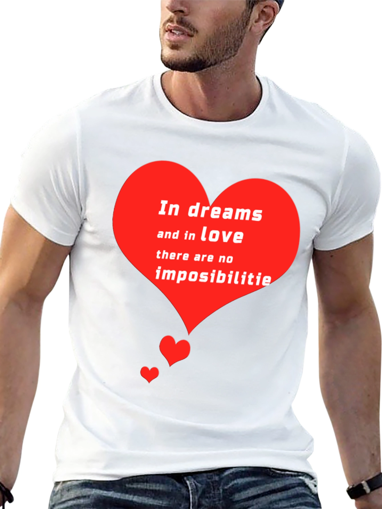 Romantic Heart T-Shirt - Dreams and Love Tee