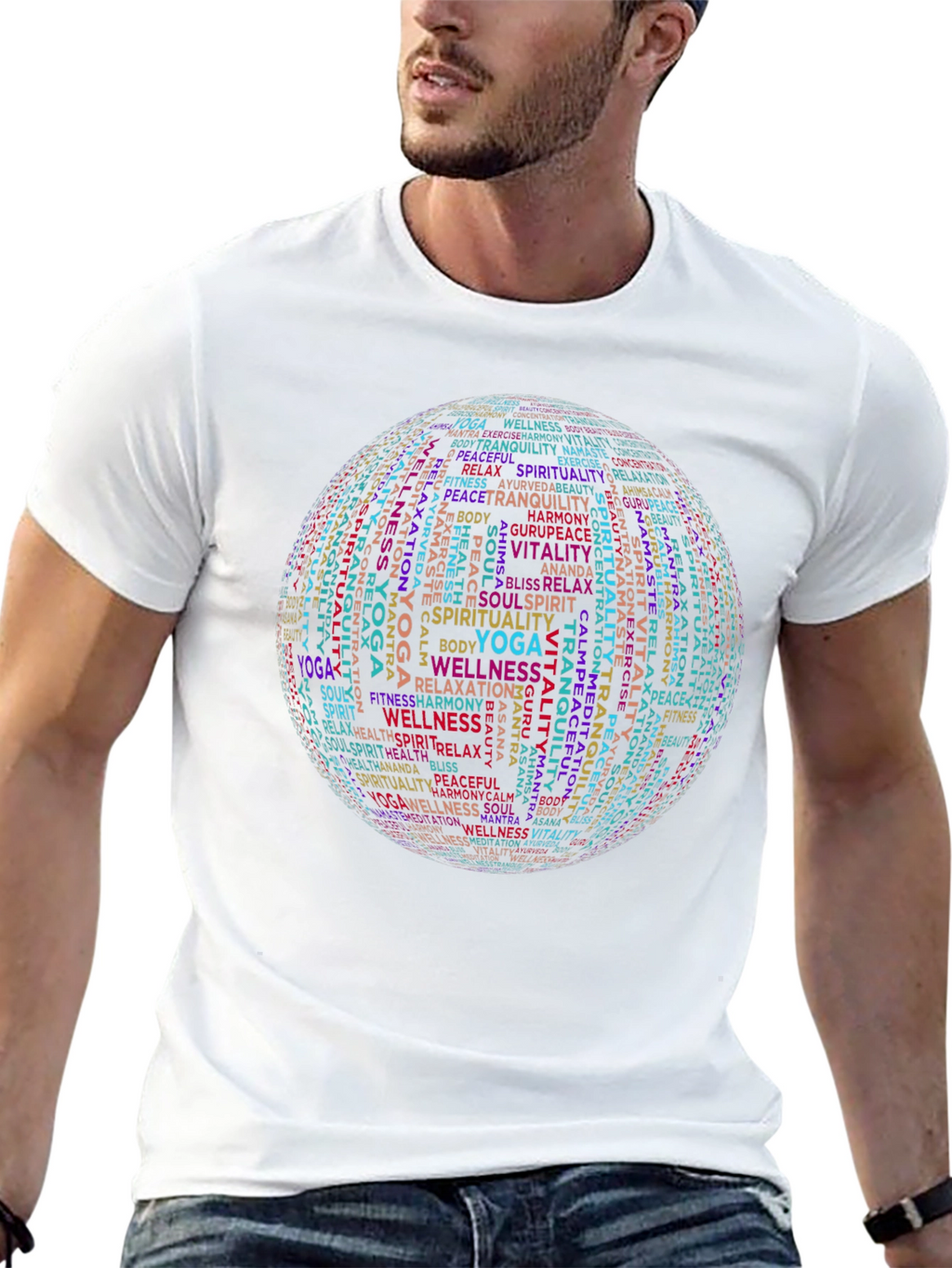 Yoga Wellness Sphere Graphic T-Shirt - Spiritual Comfort