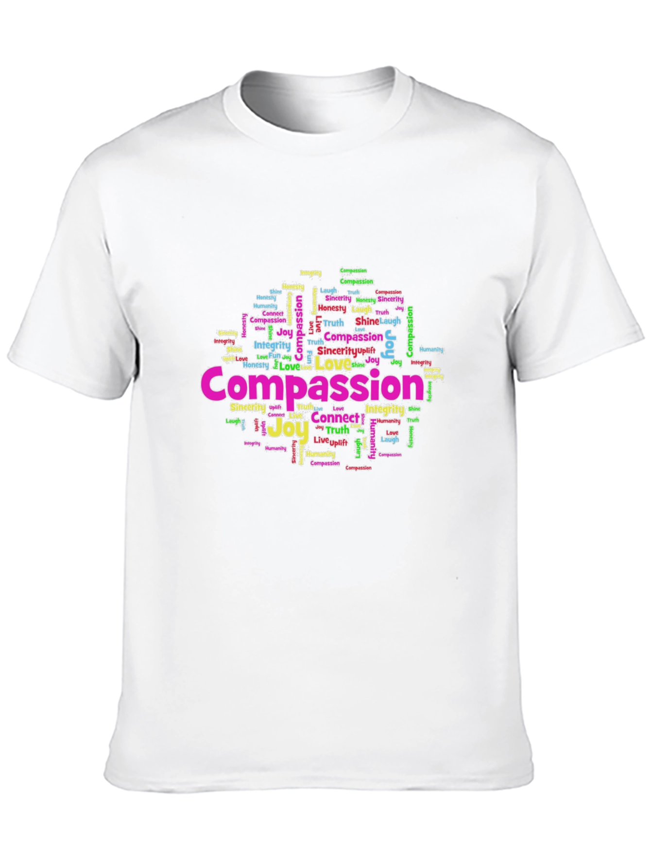 Compassion Graphic Print Black T-Shirt