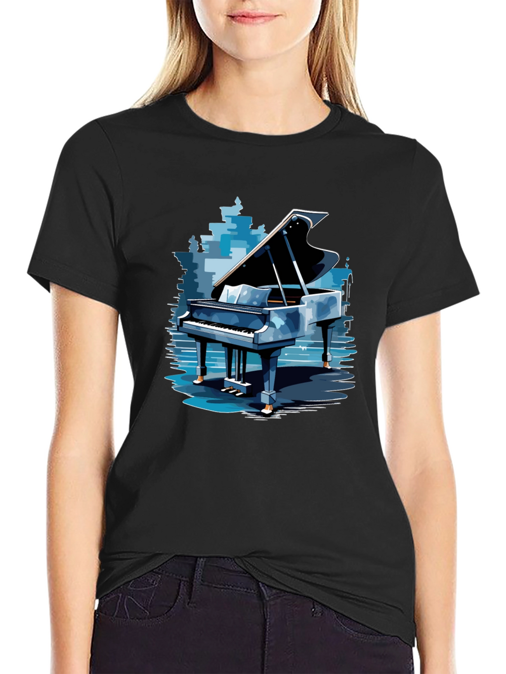 Piano Graphic Tee - Stylish Music Lovers Apparel