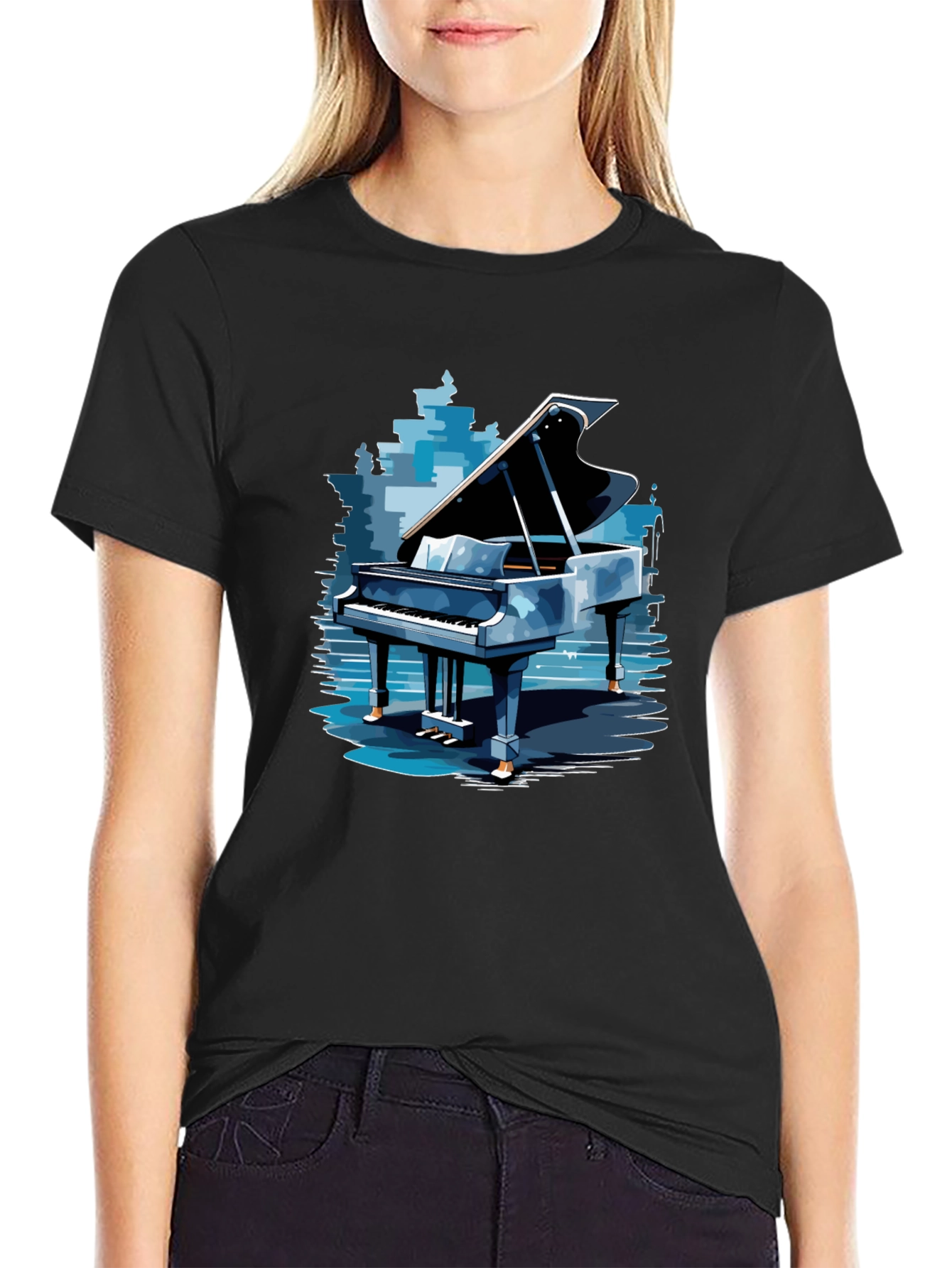 Piano Graphic Tee - Stylish Music Lovers Apparel