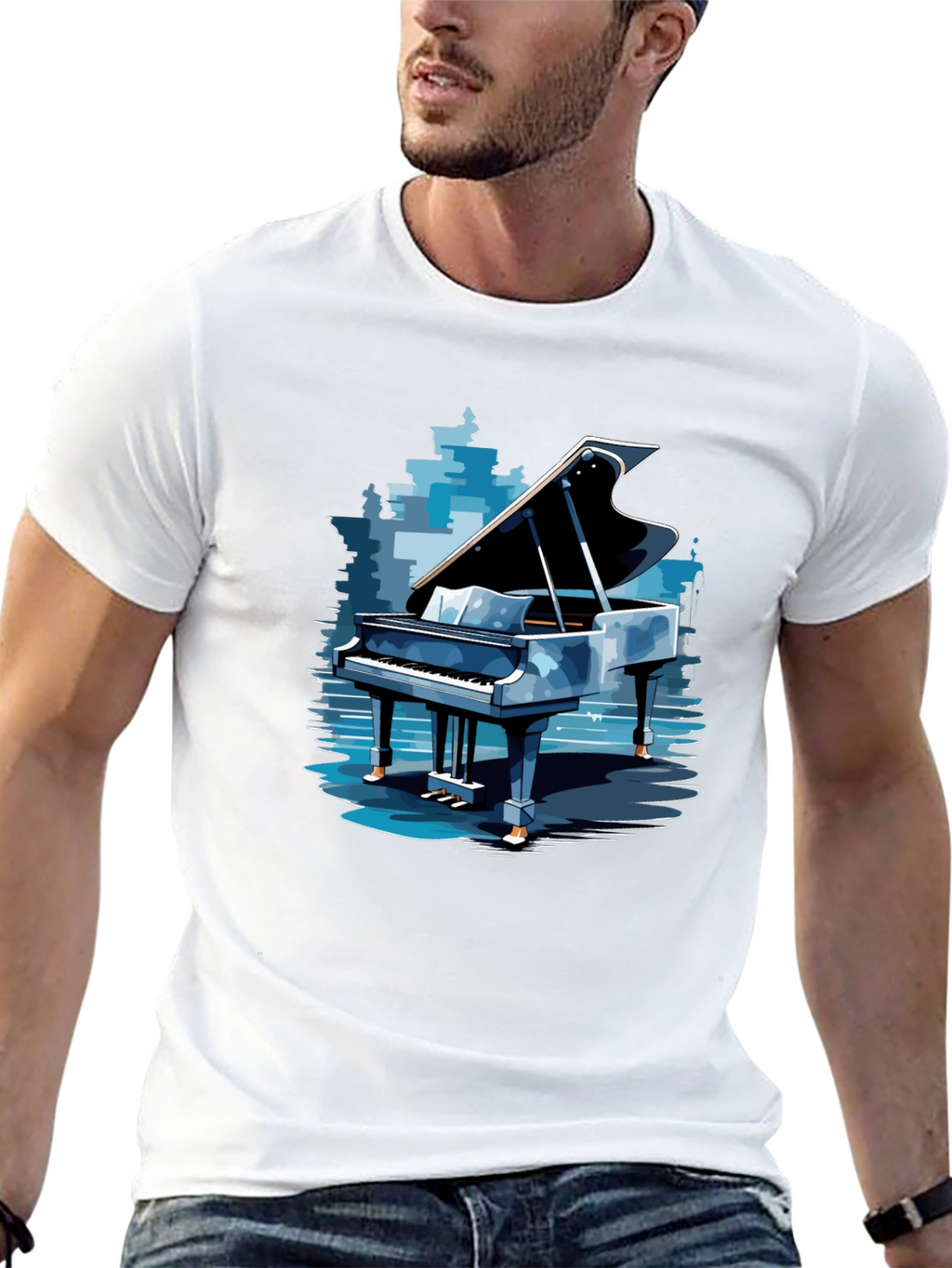 Piano Graphic Tee - Stylish Music Lovers Apparel
