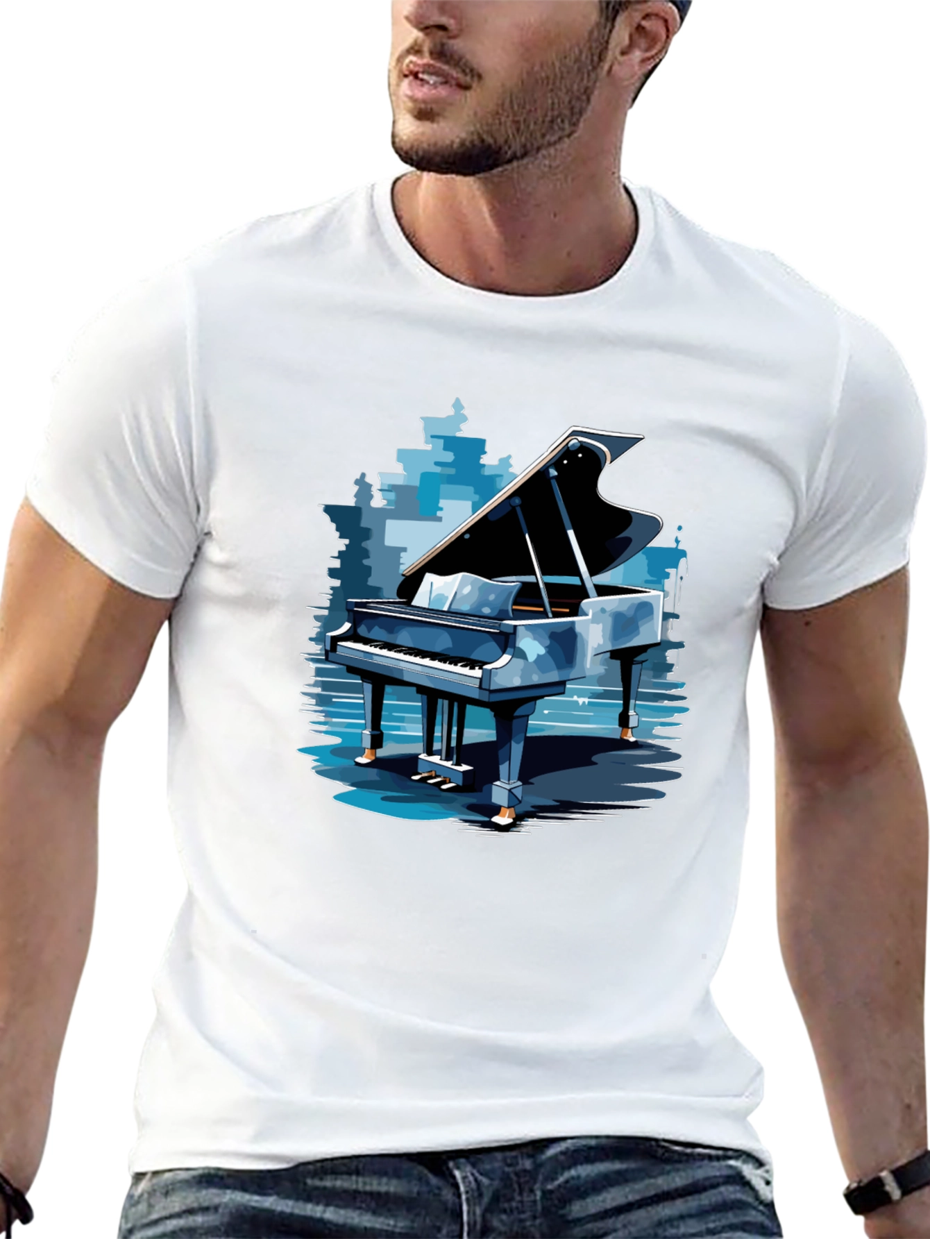 Piano Graphic Tee - Stylish Music Lovers Apparel